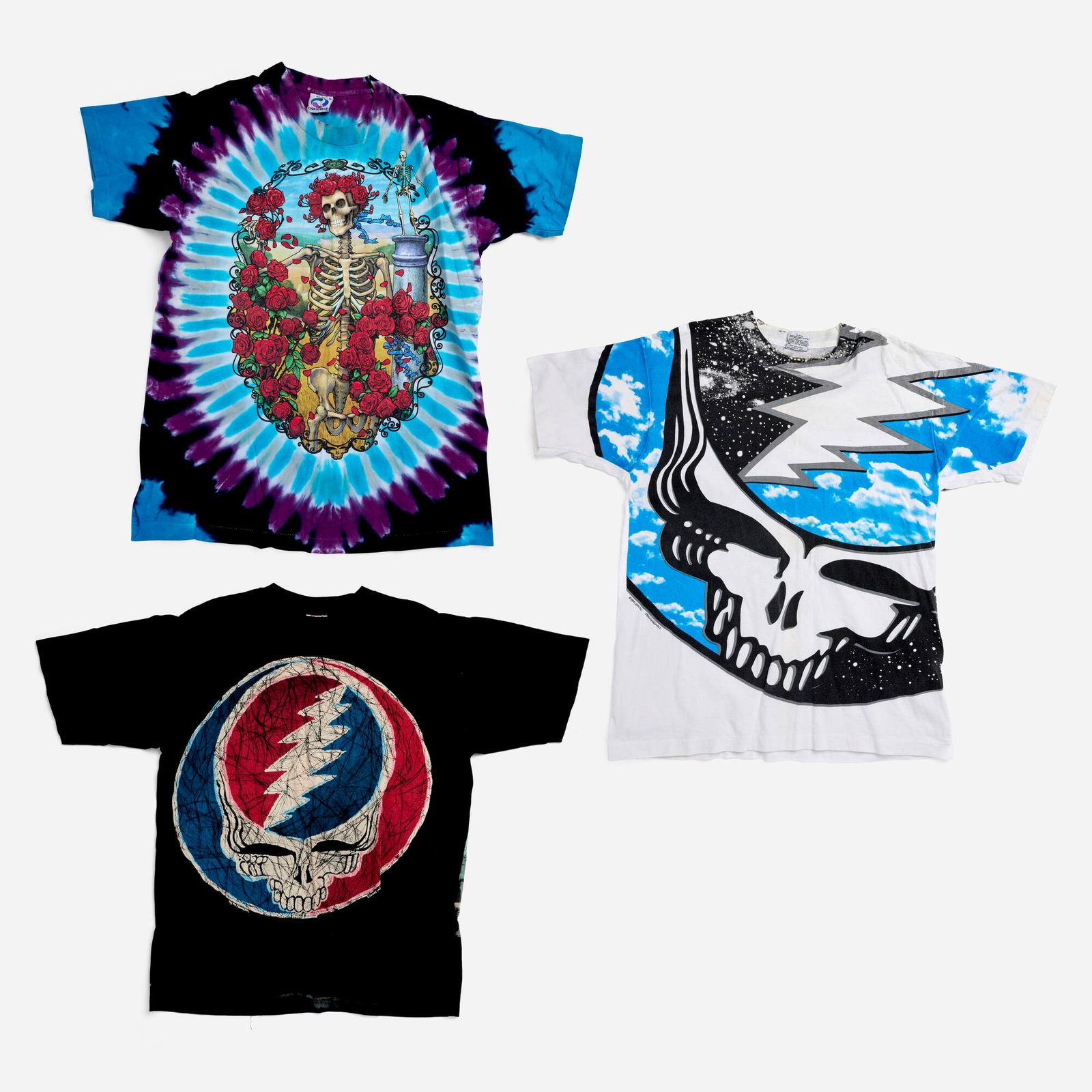 3 Vintage Grateful Dead Tye-Dye and All Over Print X-Large T-Shirt Group (1 of 2)