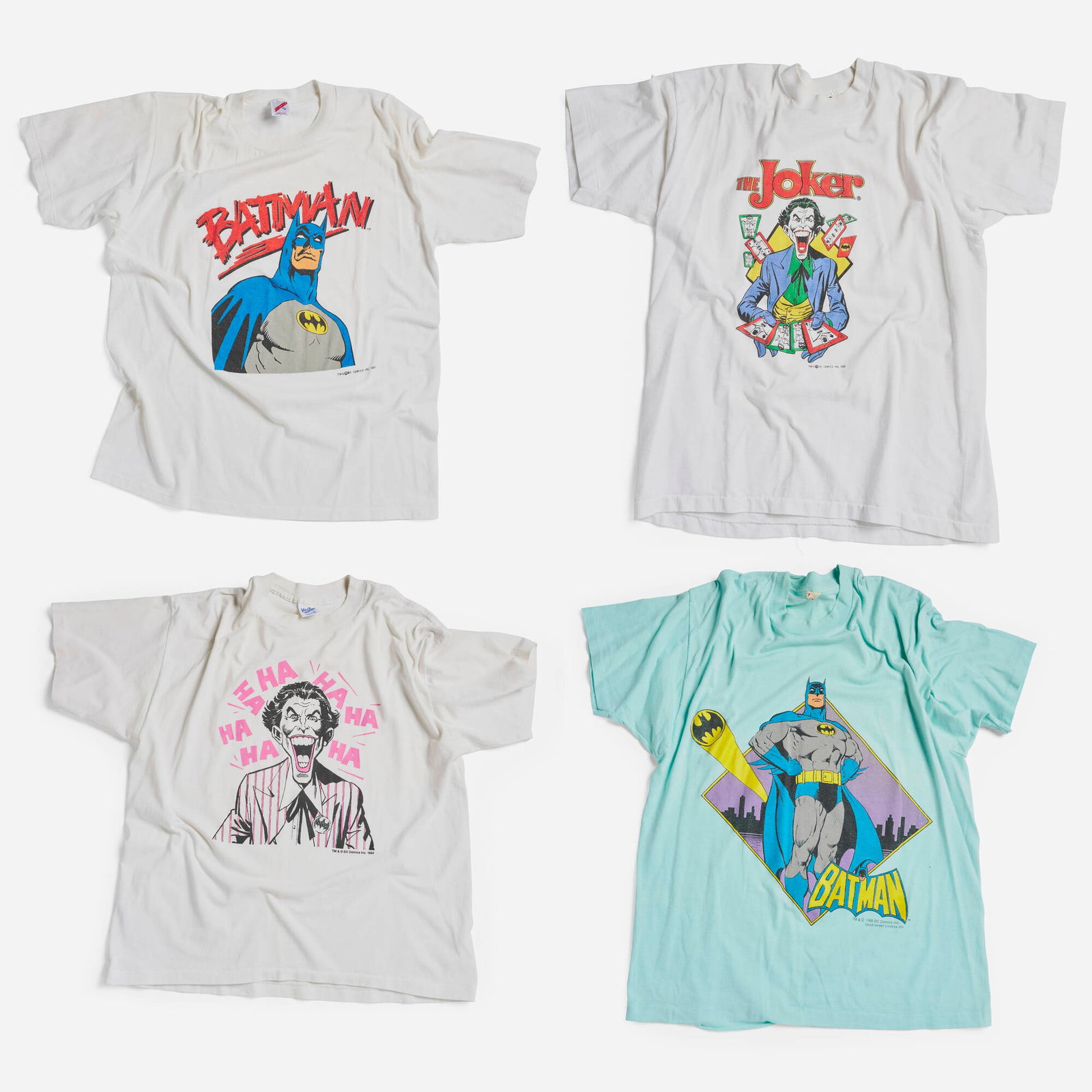 4 Vintage DC Comics Batman and The Joker X-Large T-Shirt Group (1 of 1)