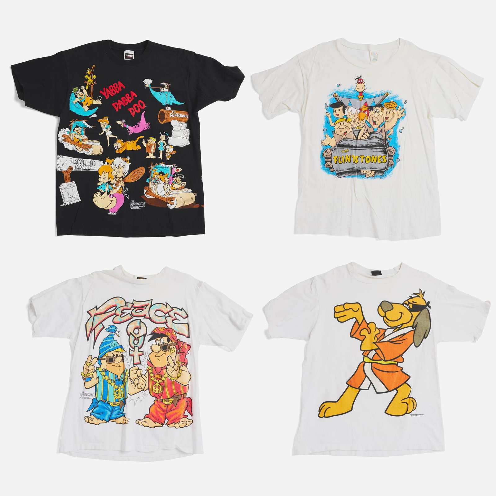 4 Vintage Flintstones and Hong Kong Phooey X-Large T-Shirt Group (1 of 2)