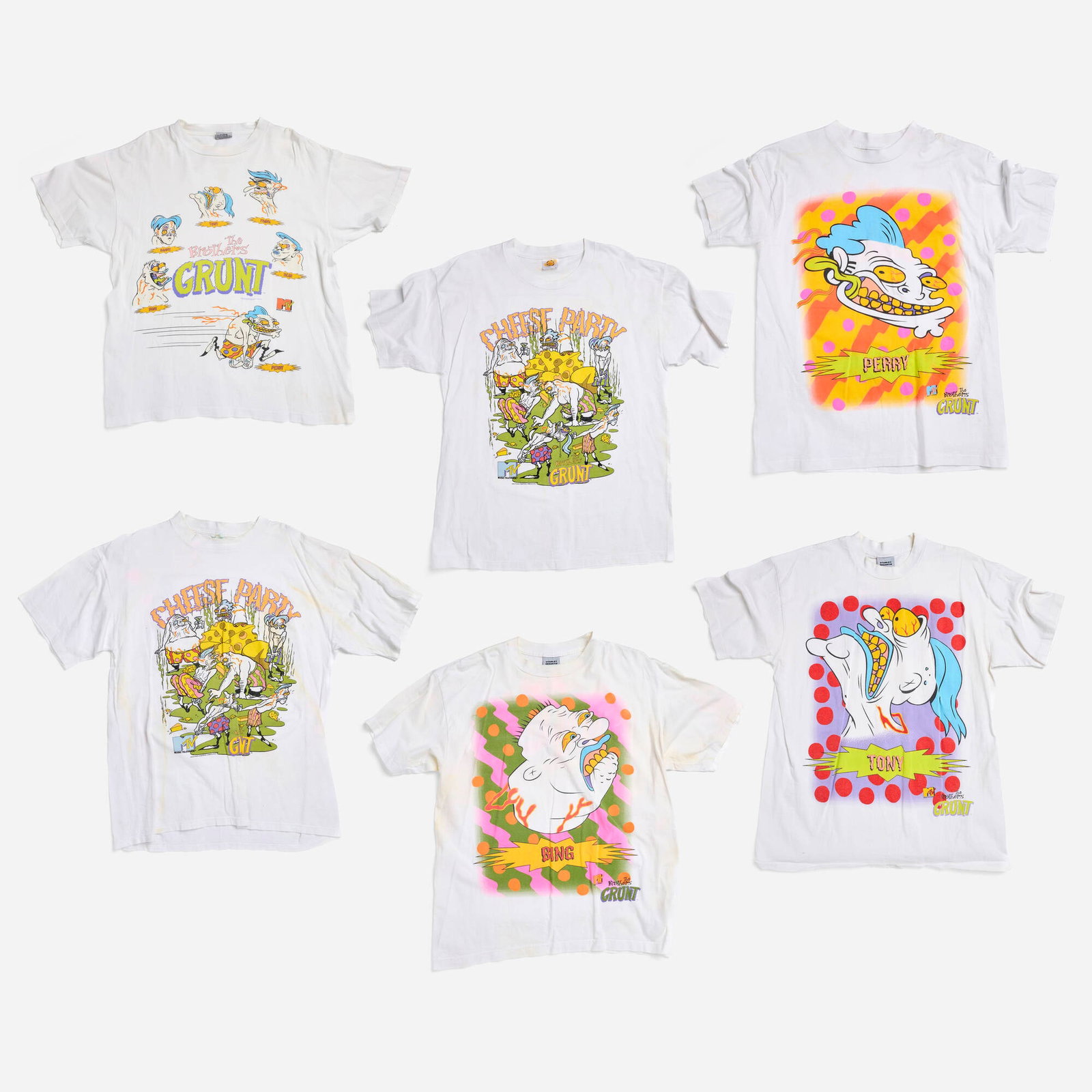6 Vintage Brothers Grunt X-Large T-Shirt Group (1 of 2)