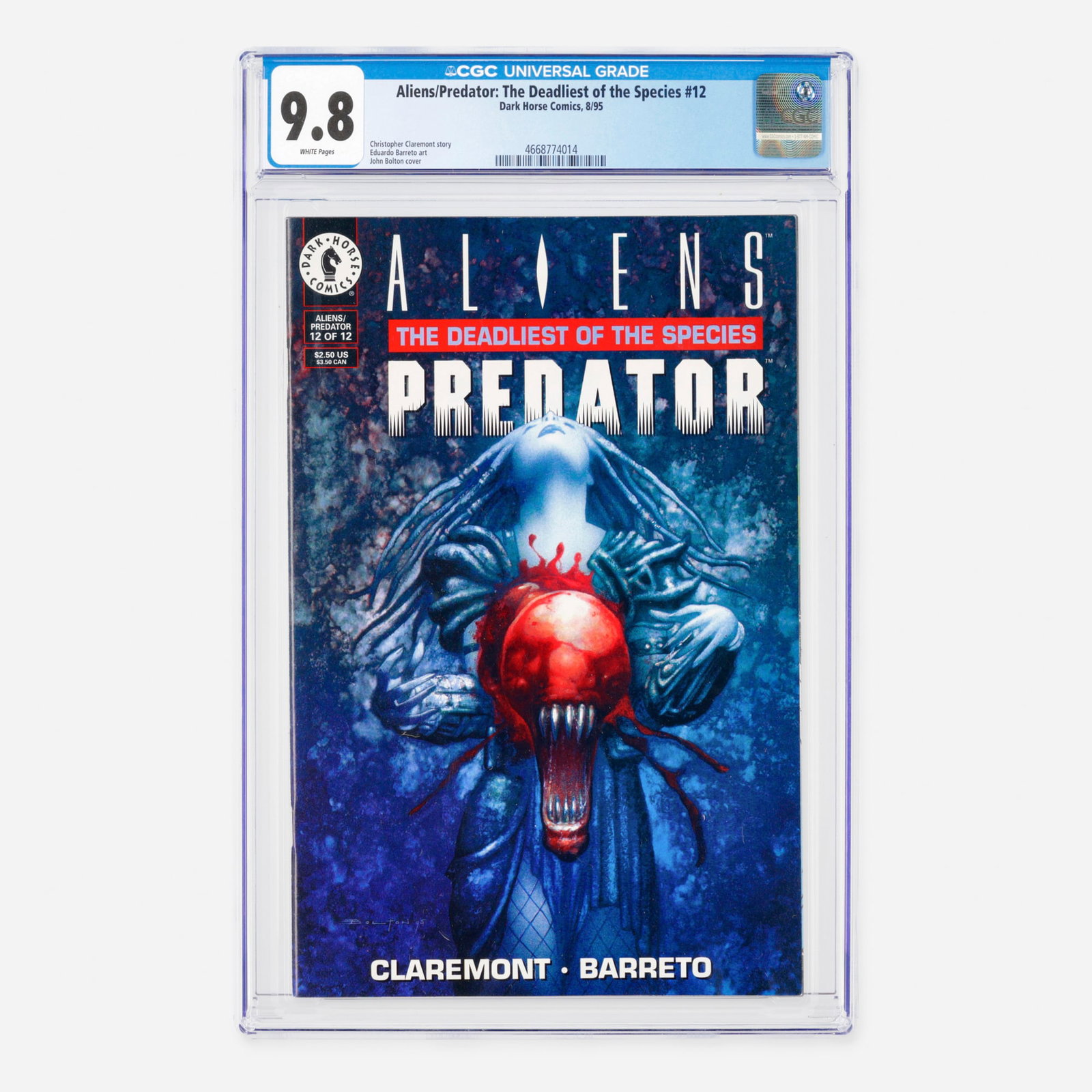 Dark Horse Comics Aliens/Predator: The Deadliest of the Species #12 CGC 9.8 (1 of 2)