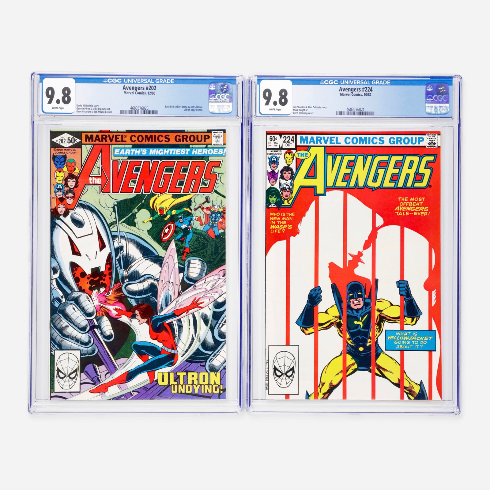 2 Marvel Comics Avengers #202 and #224 CGC 9.8 Group (1 of 2)