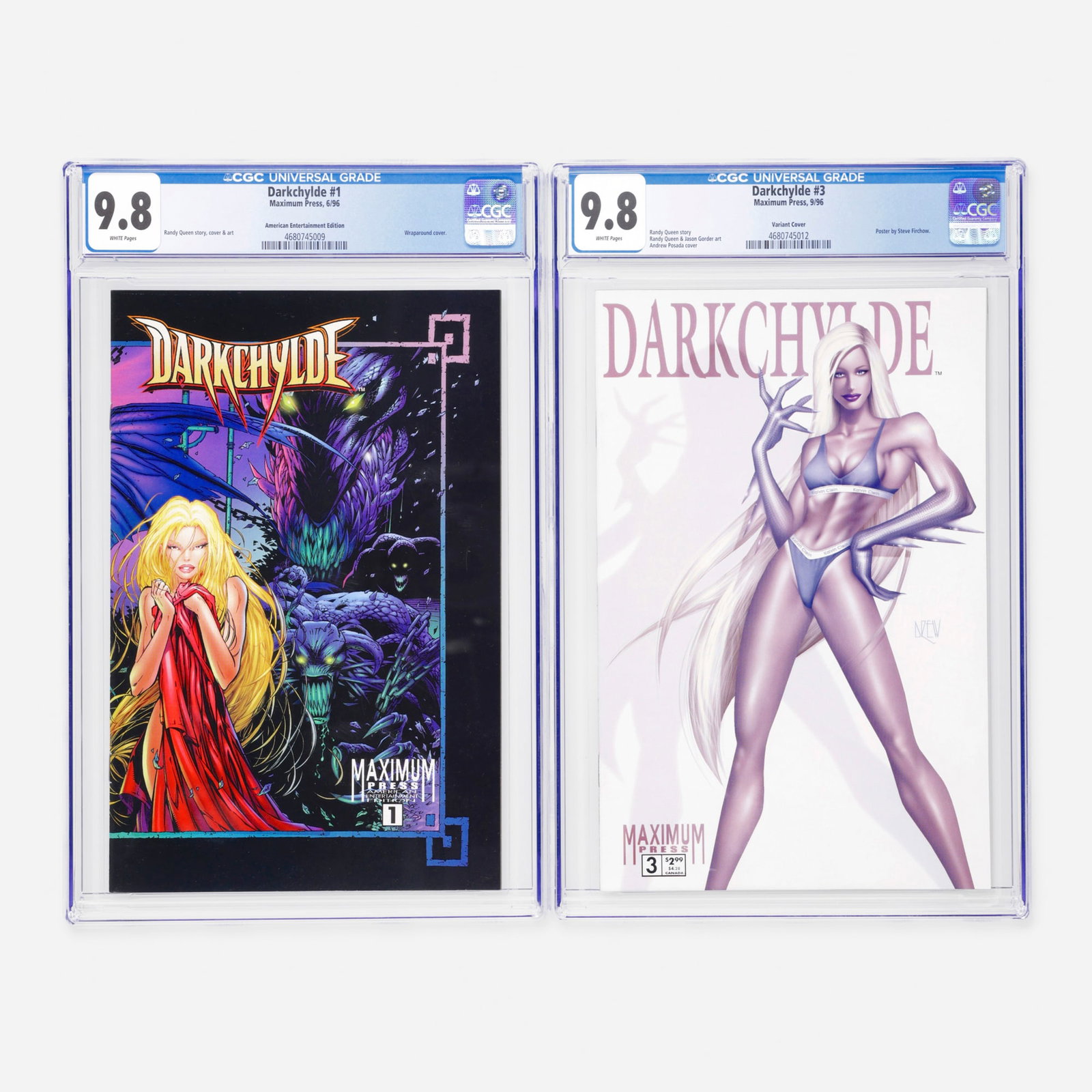 2 Maximum Press Darkchylde #1 and #3 CGC 9.8 Group (1 of 2)