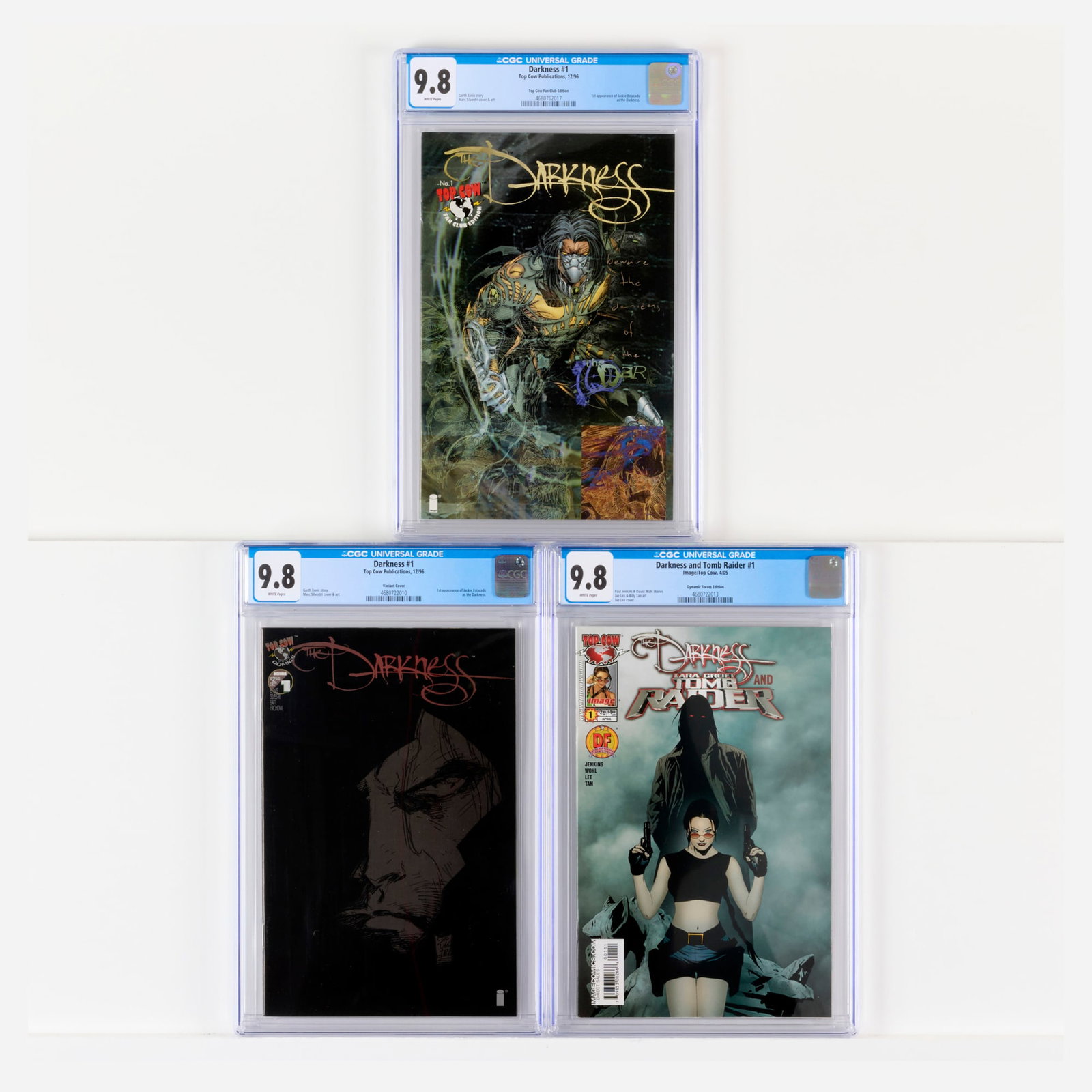 2 Image/Top Cow and Top Cow Publications Darkness and Tomb Raider #1 and Darkness #1 CGC 9.8 Group (1 of 2)
