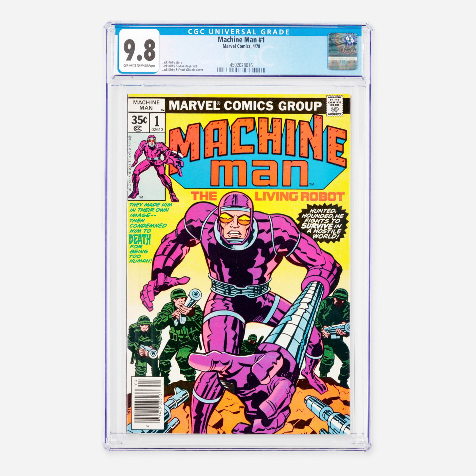 Marvel Comics Machine Man #1 CGC 9.8 (1 of 2)