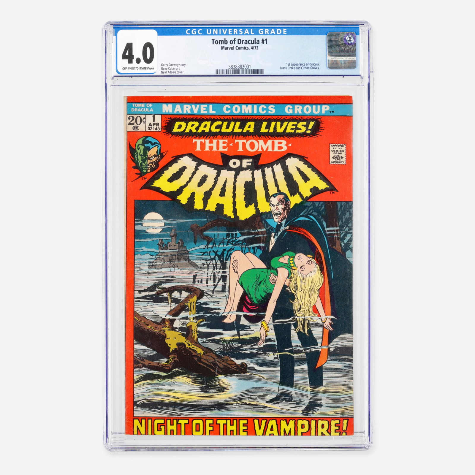 Marvel Comics Tomb of Dracula #1 CGC 4.0 (1 of 2)