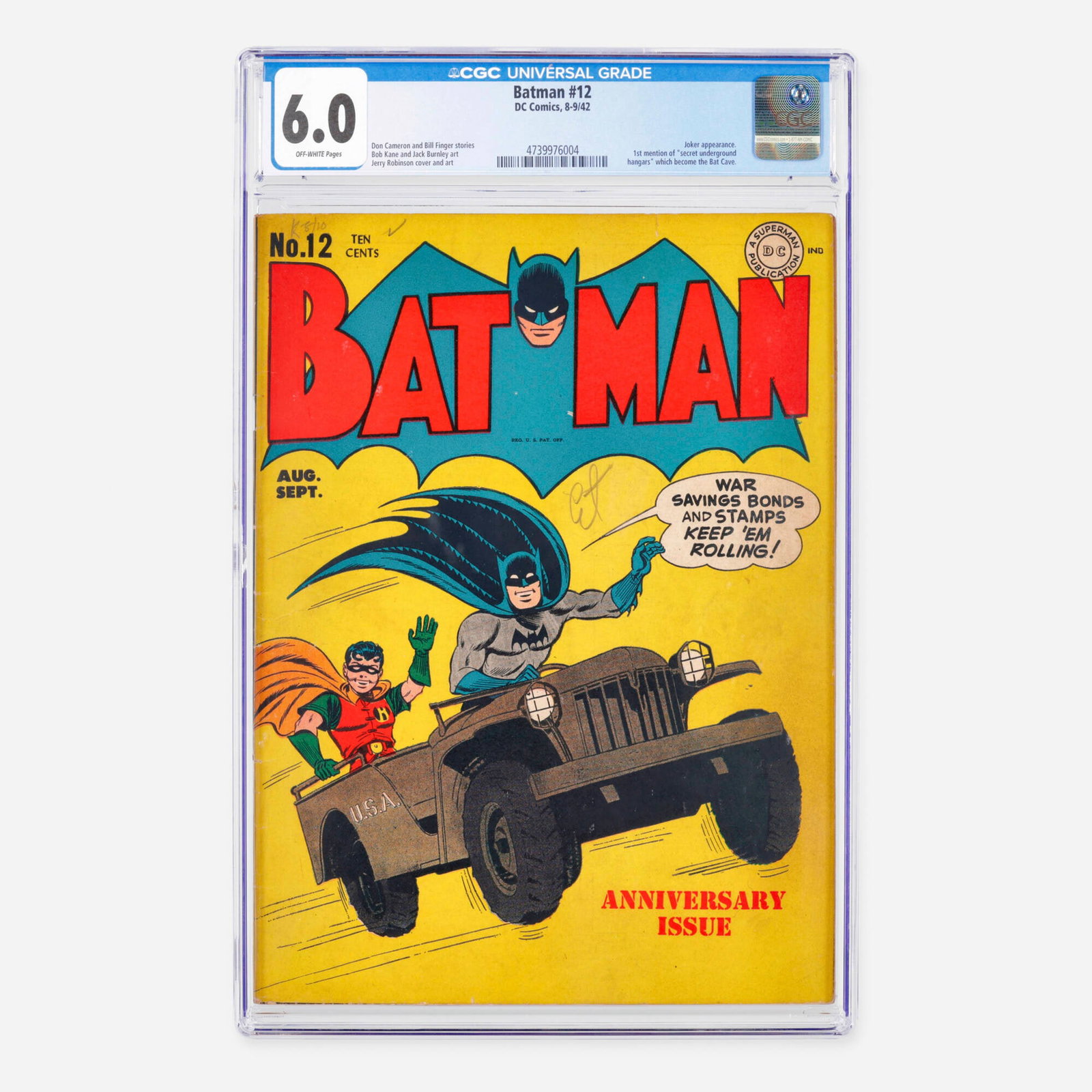 DC Comics Batman #12 CGC 6.0 (1 of 2)