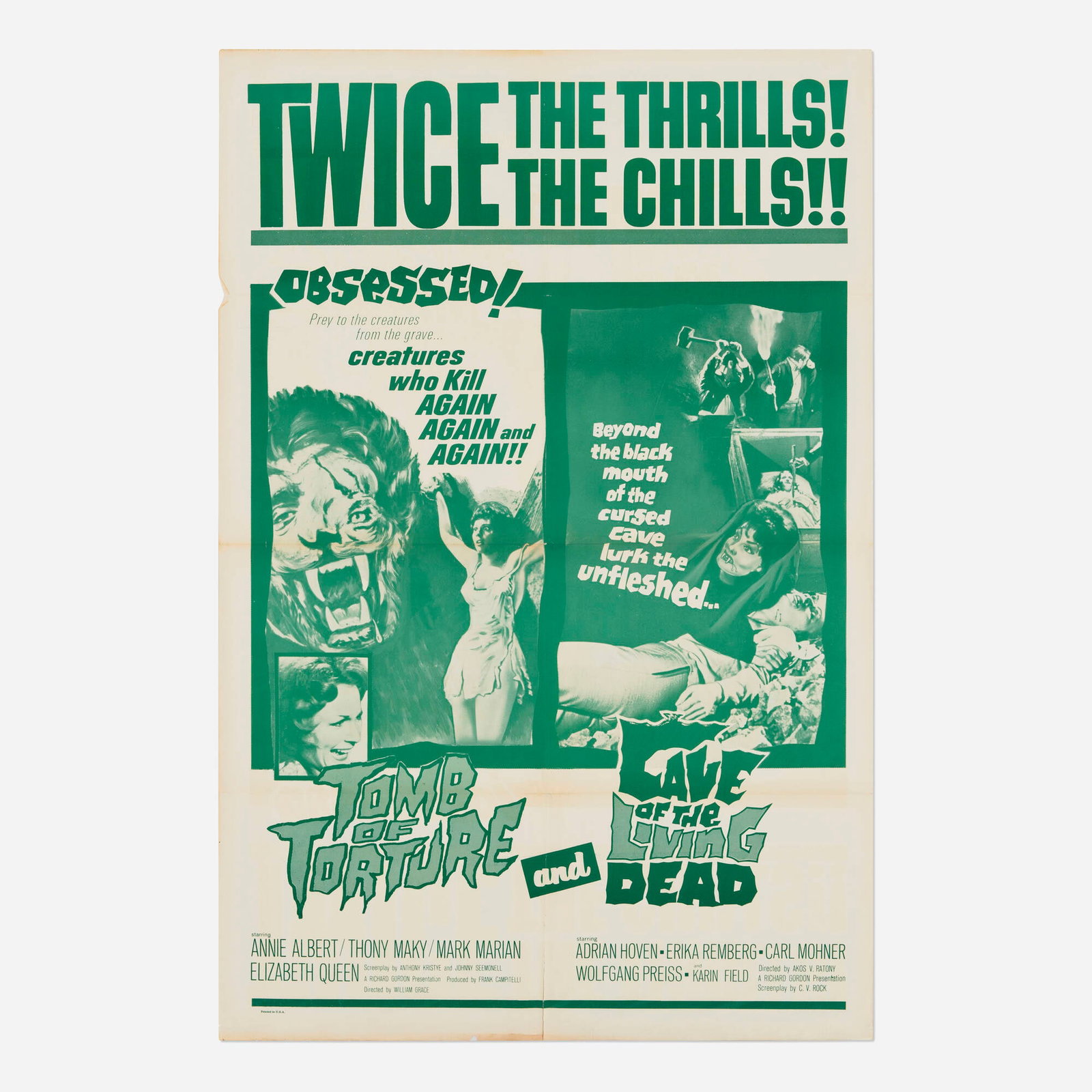 Tomb of Torture (Virginia Cinematografica, 1963) / Cave of The Living Dead (Objectiv Film, 1964)