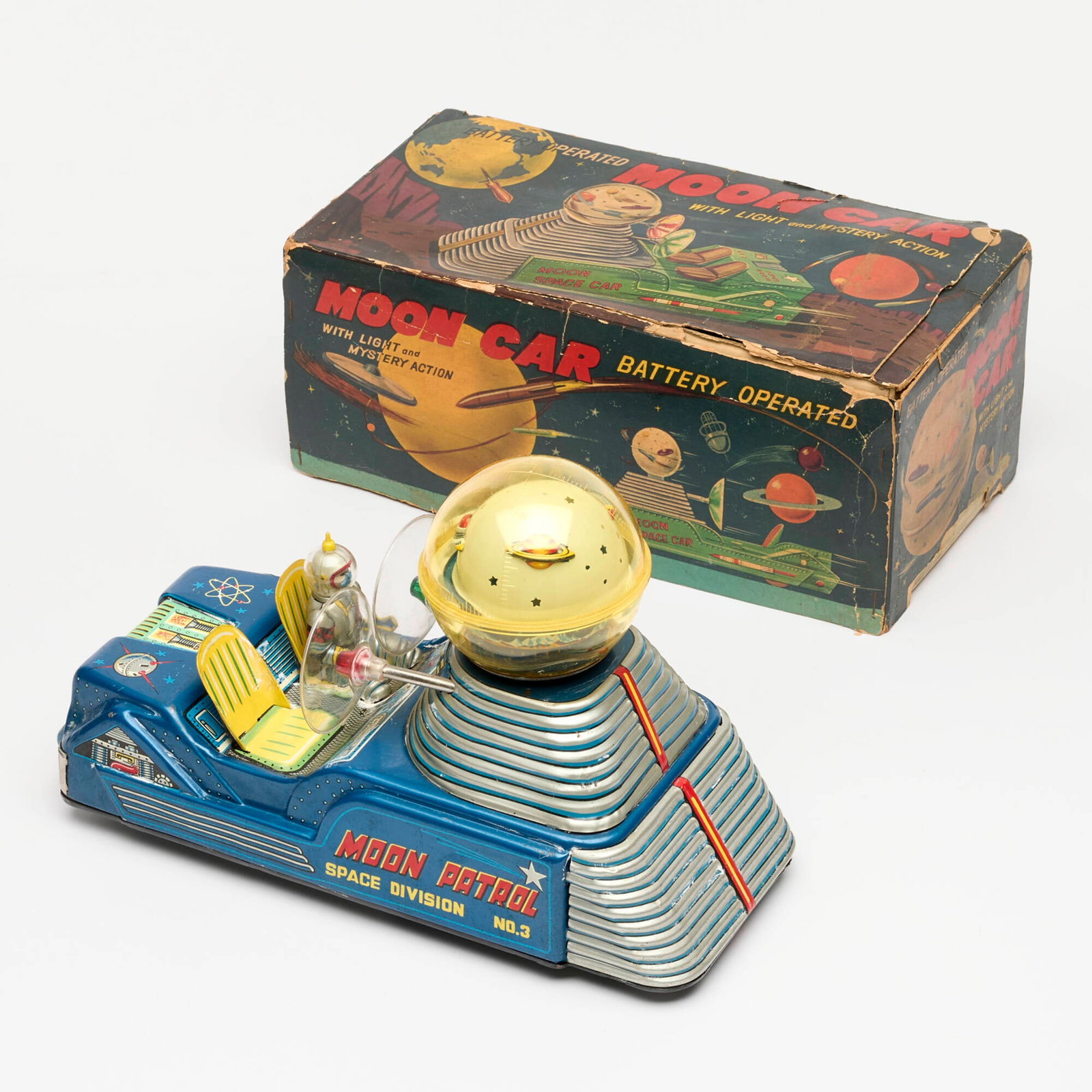 TN Nomura Battery Operated Moon Car with Light and Mystery Action Boxed (1 of 2)