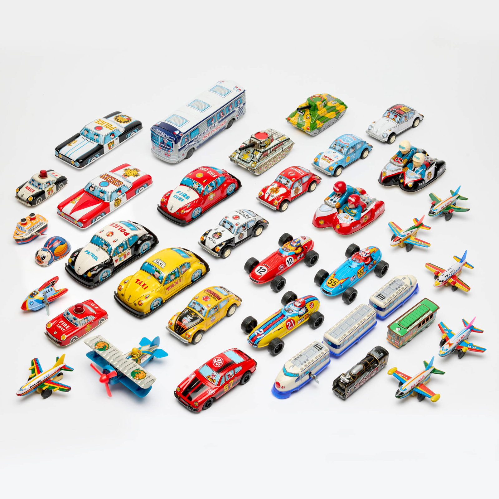 36PC Vintage Tin Planes, Trains and Automobiles Toy Group (1 of 2)