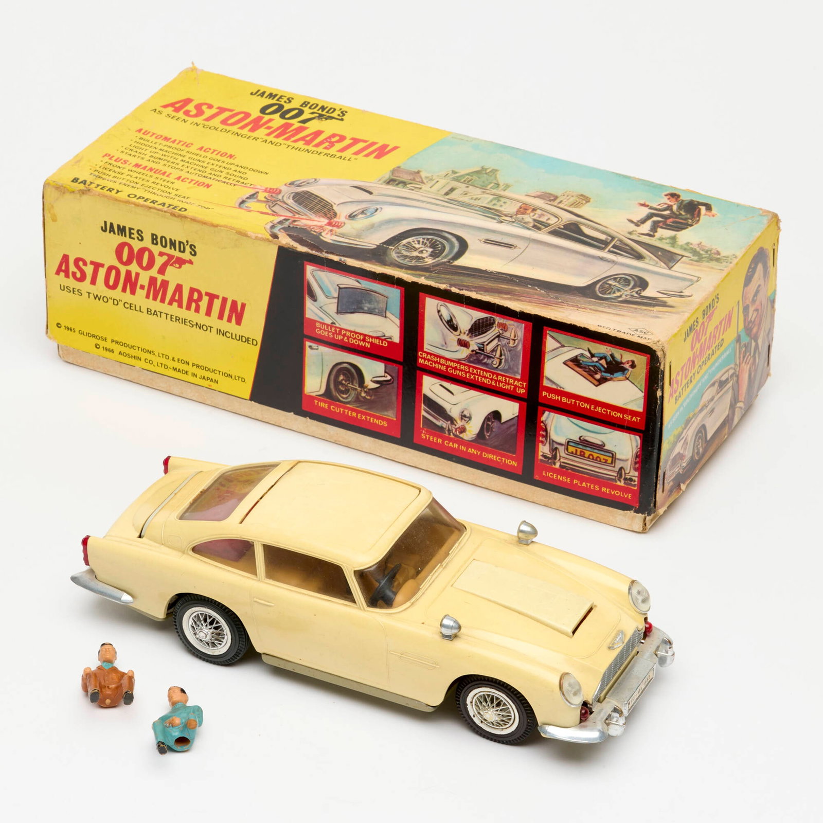 1966 Aoshin Battery Operated James Bond's 007 Aston Martin Complete in Box (1 of 3)