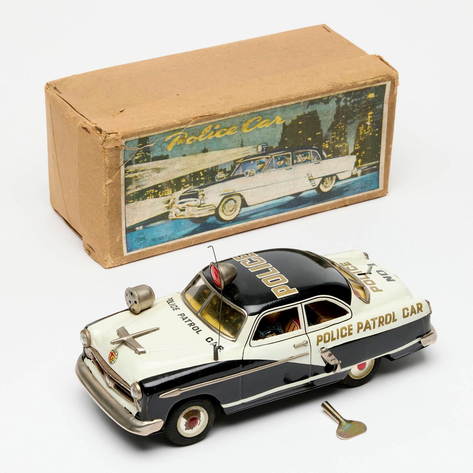 Marusan Tin Wind-Up Police Car Boxed (1 of 2)