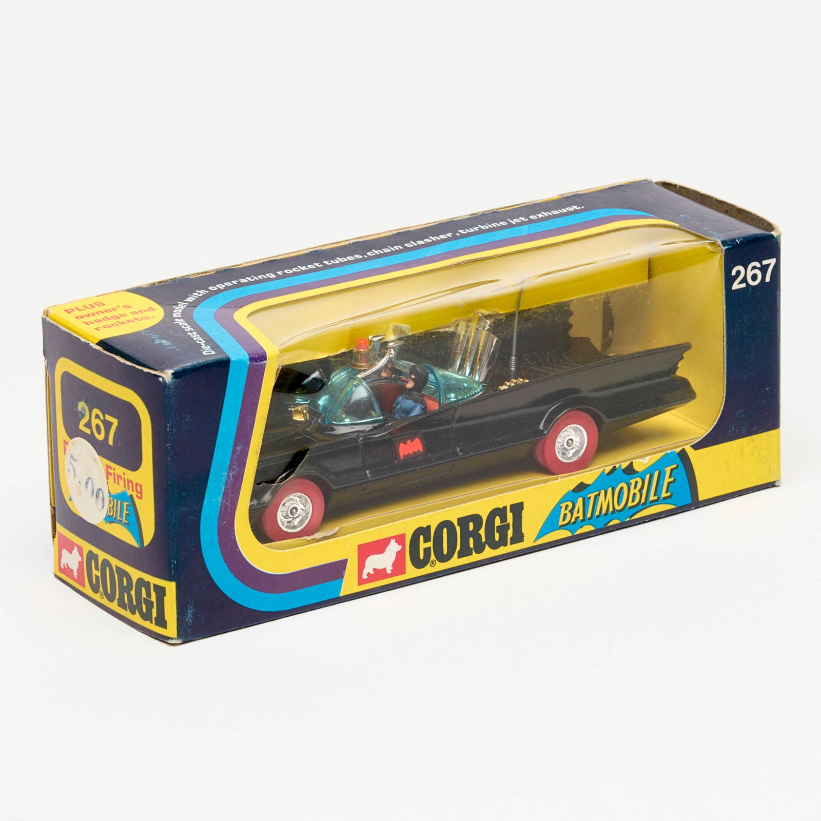 1966 Corgi 267 Rocket Firing Batmobile Unused Red Tire Variant (1 of 3)