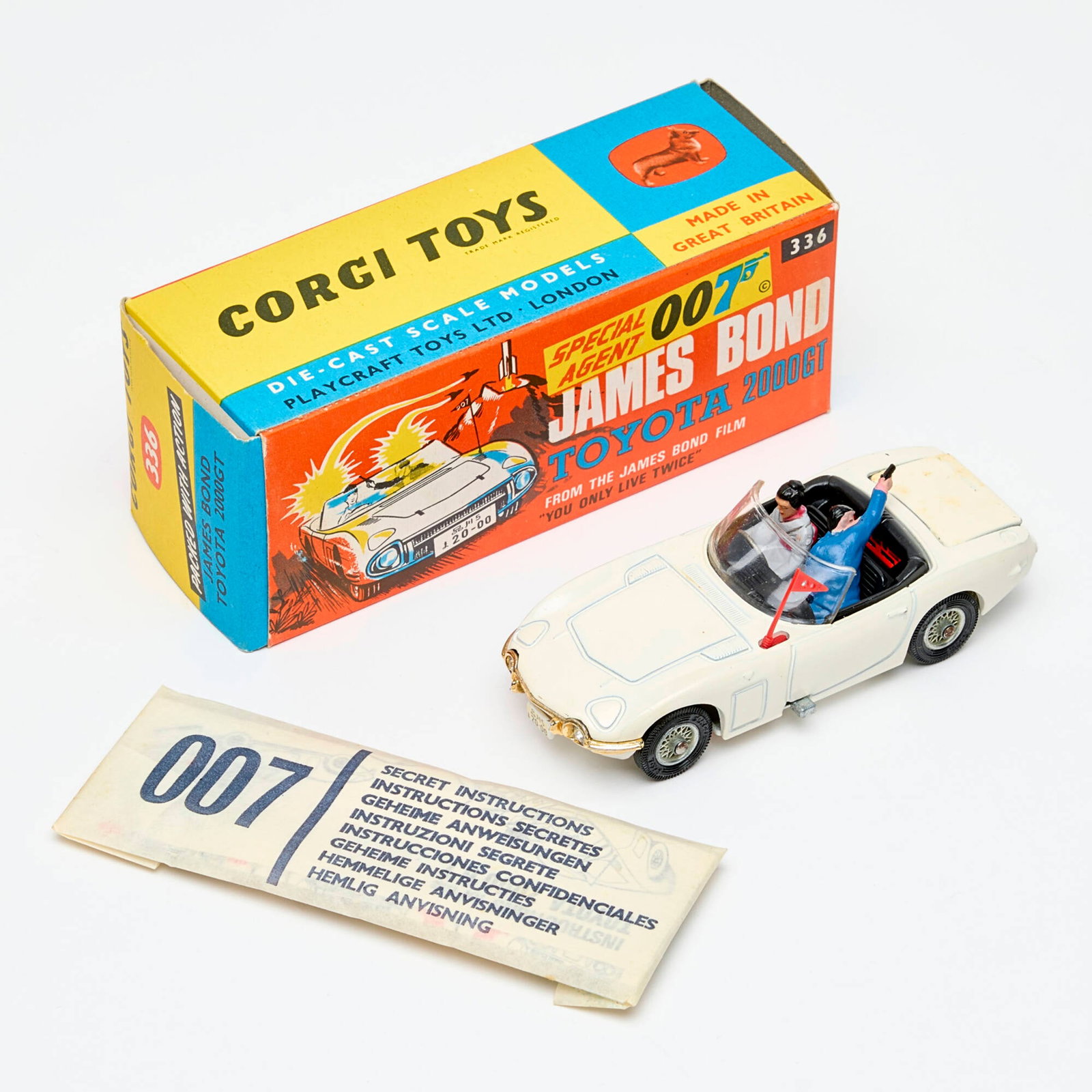1967 Corgi Toys 336 Special Agent 007 James Bond You Only Live Twice Toyota 2000GT Unused (1 of 3)