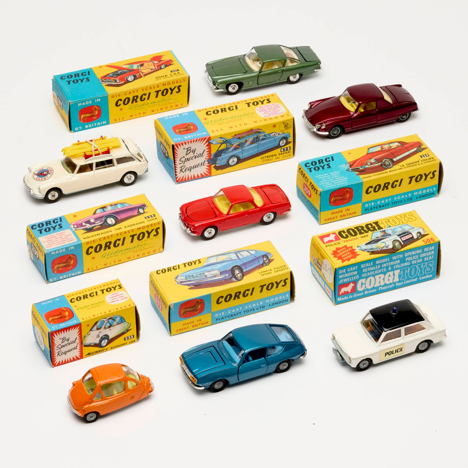 7PC Corgi Toys Diecast European Car Group Unused (1 of 3)