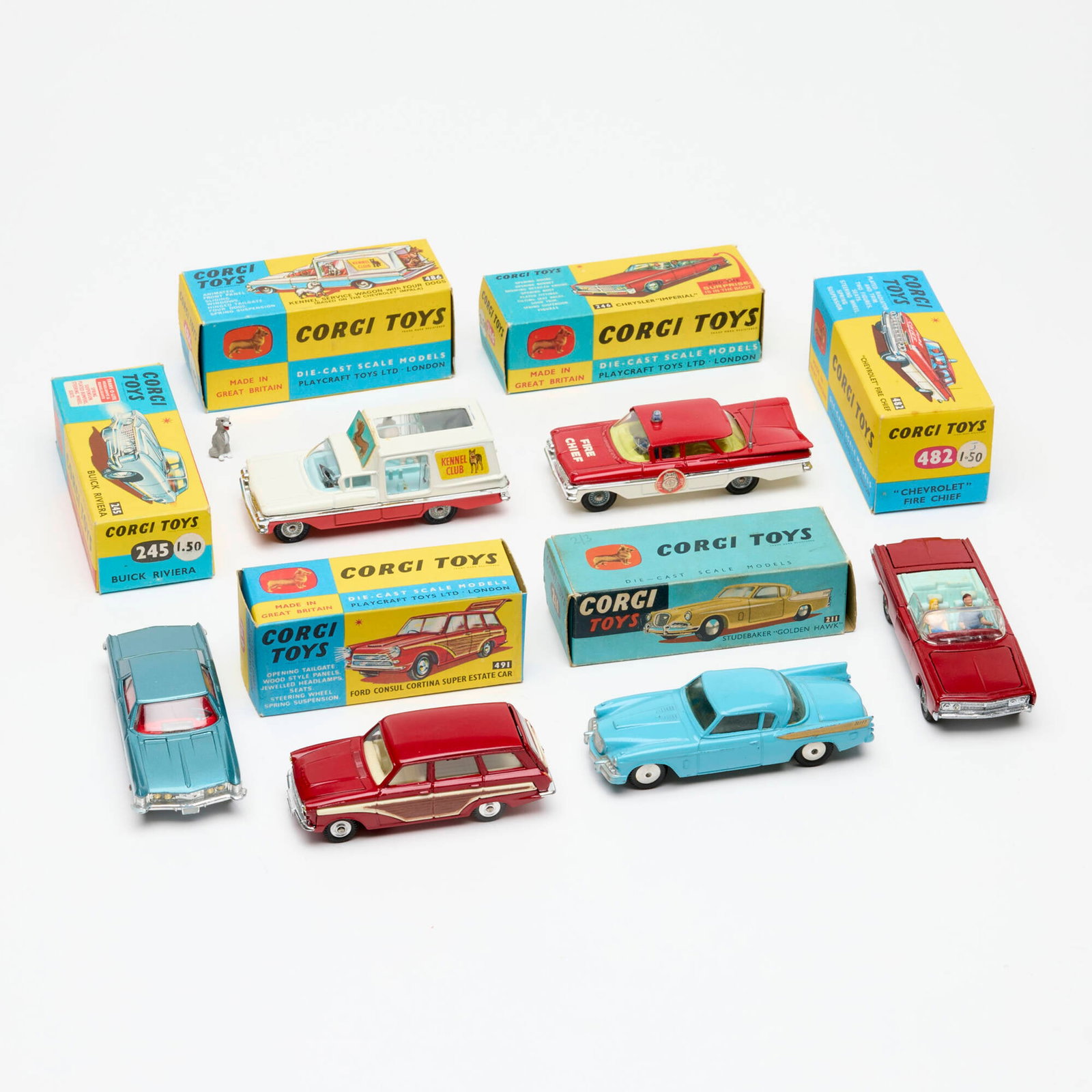 6PC Corgi Toys Diecast American Car Group Unused (1 of 2)