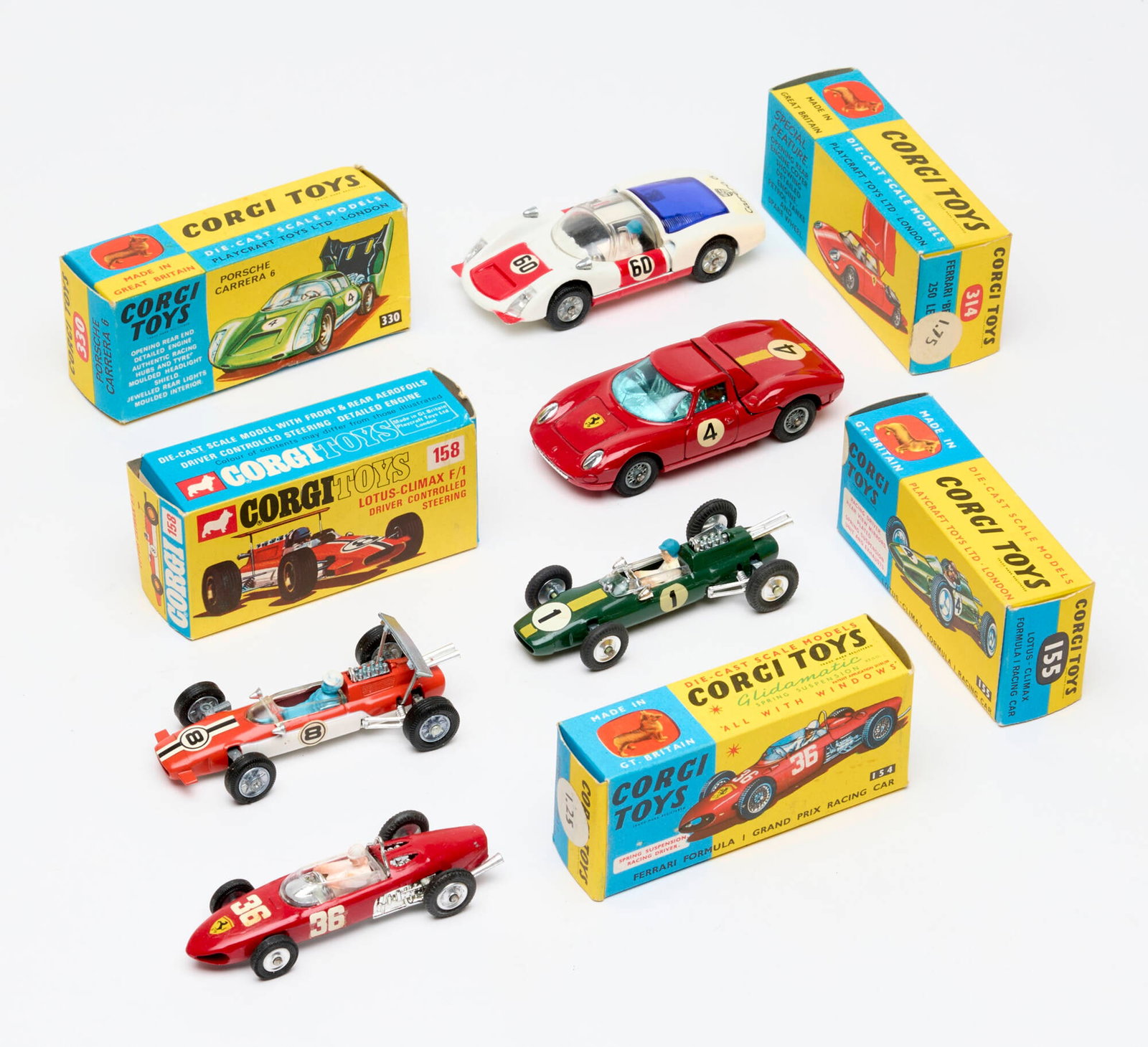 5PC Corgi Toys Diecast Race Car Group Unused (1 of 2)