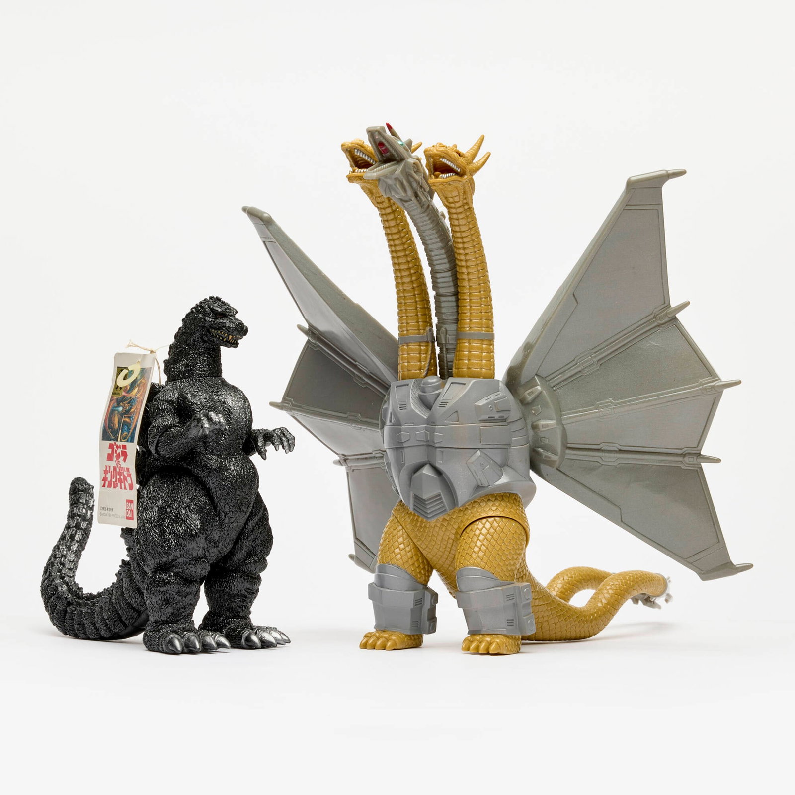 2PC 1991 Bandai Japan Toho Godzilla Vs King Ghidorah Godzilla and Mecha King Ghidorah Group (1 of 4)