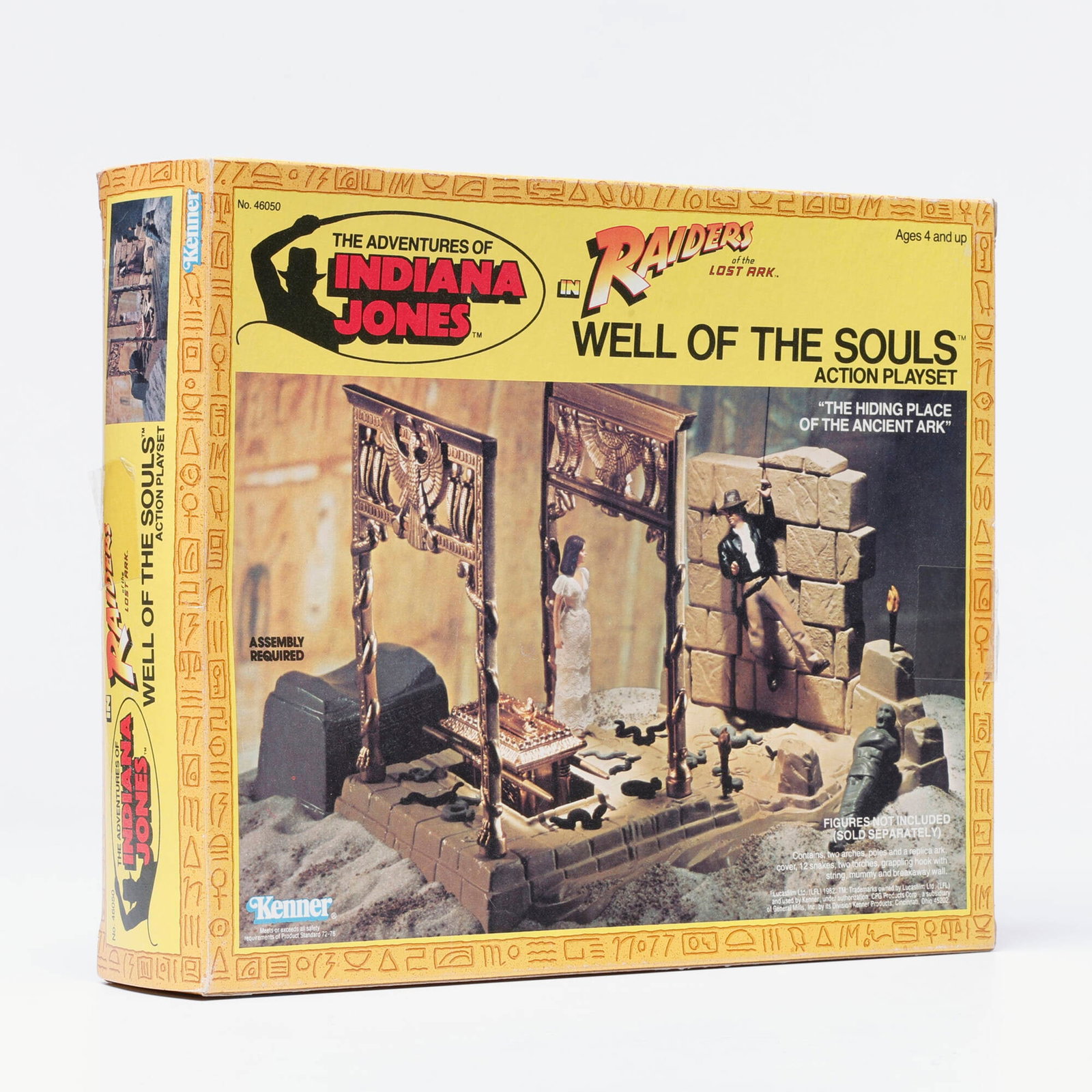 Kenner Adventures of Indiana Jones Raiders of the Lost Ark Well of the Souls Action Playset: 1982 Kenner Adventures of Indiana Jones Raiders of the Lost Ark Well of the Souls Action Playset Factory Unused USA, 1982 10 h x 12.5 w x 2.75 d in (25 x 32 x 7 cm) Condition Notes: Factory Unused, as