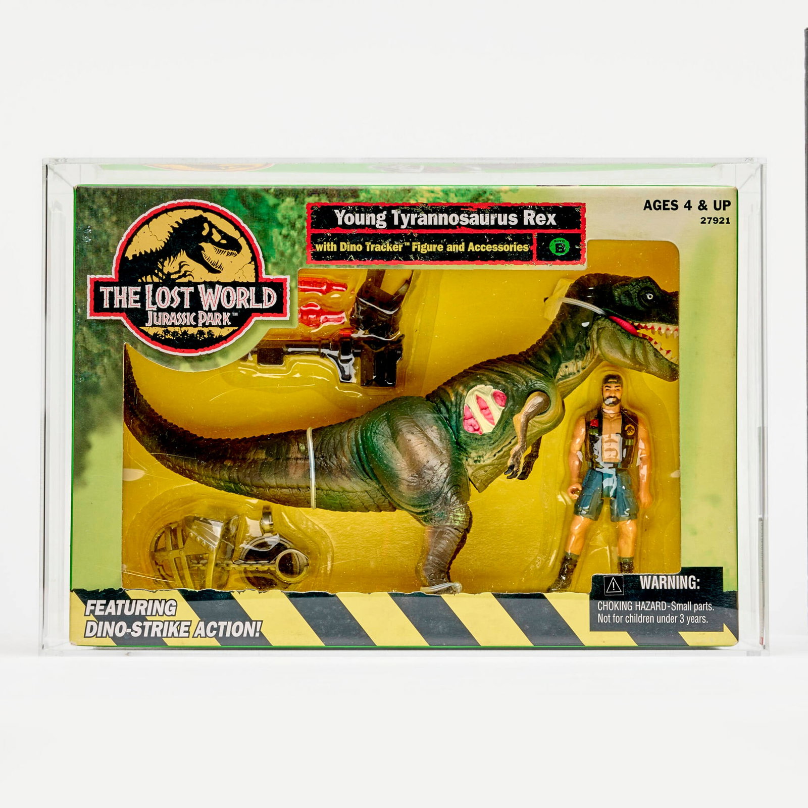 1997 Kenner Jurassic Park The Lost World Series 1 Young T-Rex Toys R Us Exclusive AFA 85: 1997 Kenner Jurassic Park The Lost World Series 1 Young T-Rex Toys R Us Exclusive AFA 85 USA / 1997 9.75 h x 14.25 w x 4.75 d in (25 x 36 x 12 cm) AFA#: 16144952 Grader Notes: B:80 W:85 F90 Populat