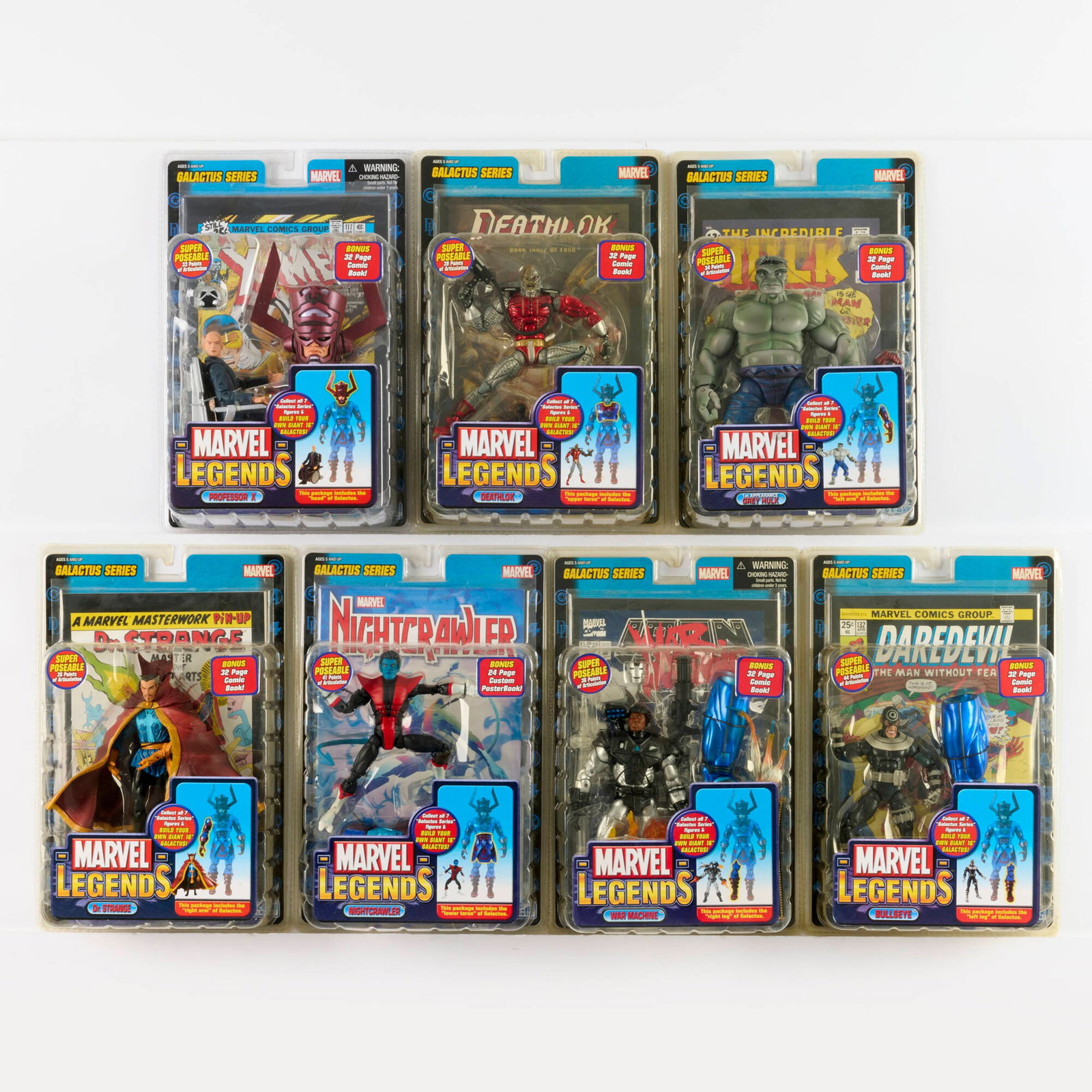 7PC 2005 Toy Biz Marvel Legends Galactus Build A Figure Series Complete Wave Group Factory Sealed: 7PC 2005 Toy Biz Marvel Legends Galactus Build A Figure Series Complete Wave Group Factory Sealed USA, 2005 12.5 h x 8.5 w x 2.5 d in (32 x 22 x 6 cm) 2005 Toy Biz Marvel Legends Factory Sealed group 