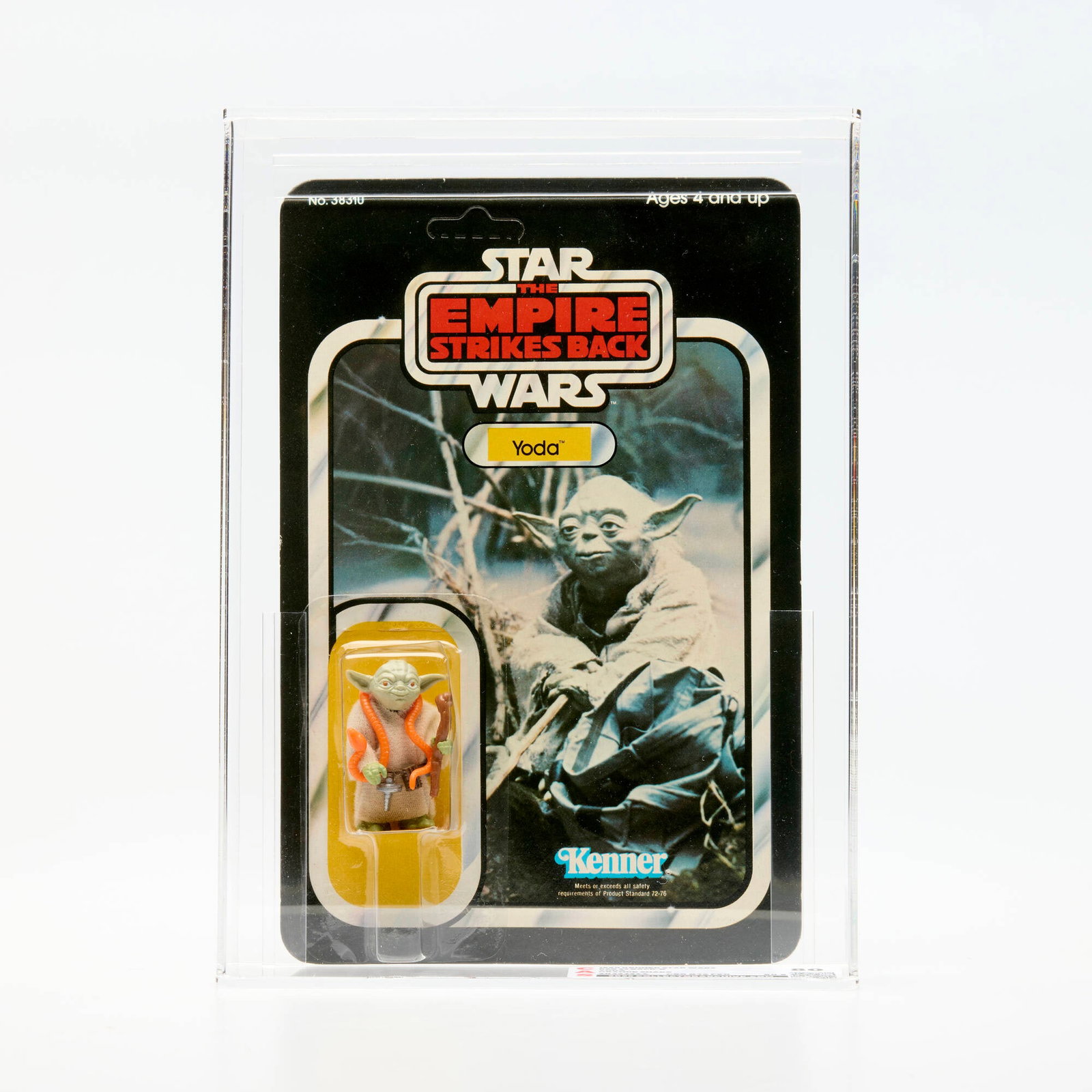 1980 Kenner Star Wars ESB 32 Back-B Yoda CAS 80 Orange Snake Variant: 1980 Kenner Star Wars ESB 32 Back-B Yoda CAS 80 Orange Snake Variant USA, 1980 This Yoda (Orange Snake) action figure has an unpunched card with no price sticker. CAS#: 20232344 Grader Notes: C:80 B: