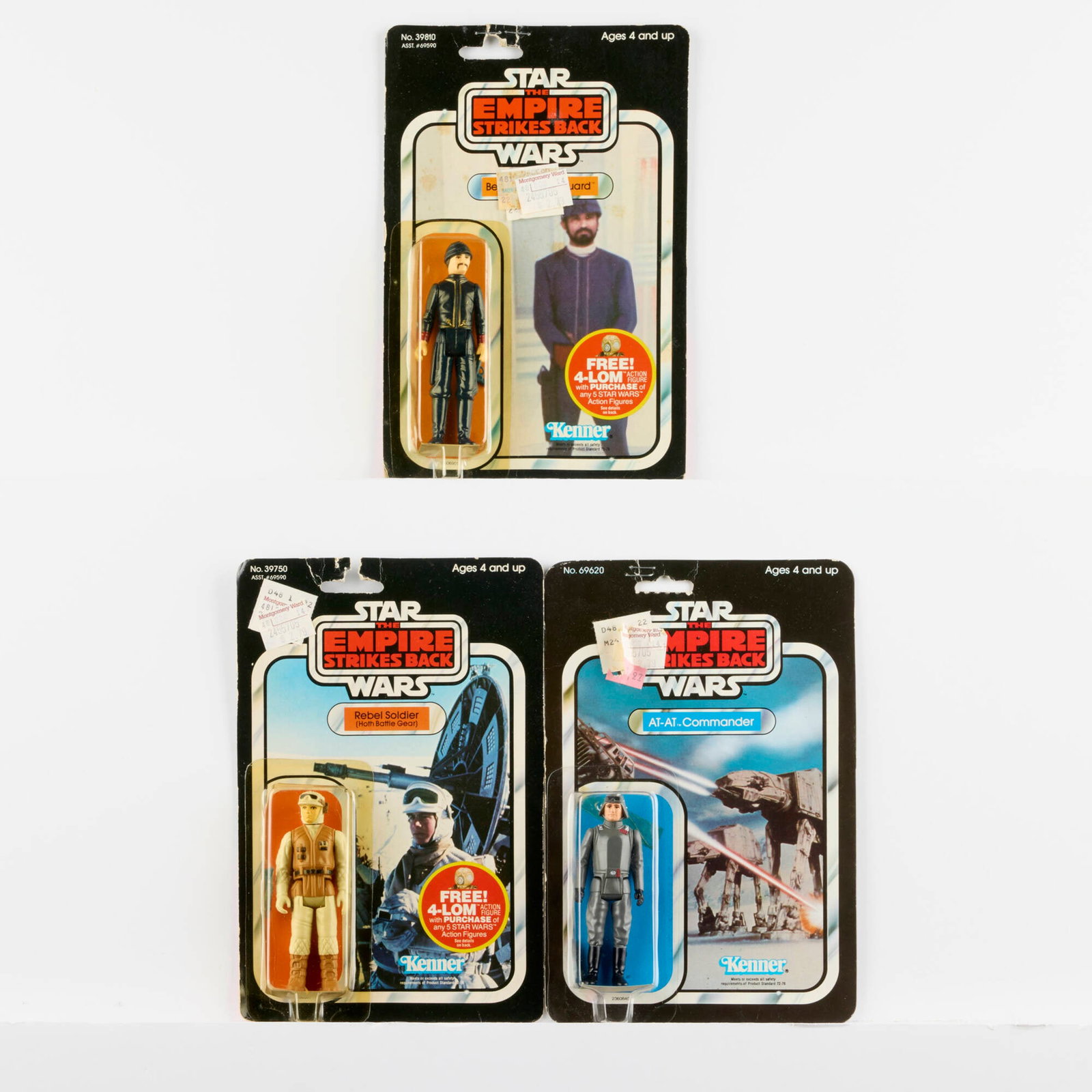 3PC 1982 Kenner Star Wars ESB Figure Group Factory Sealed (1 of 2)