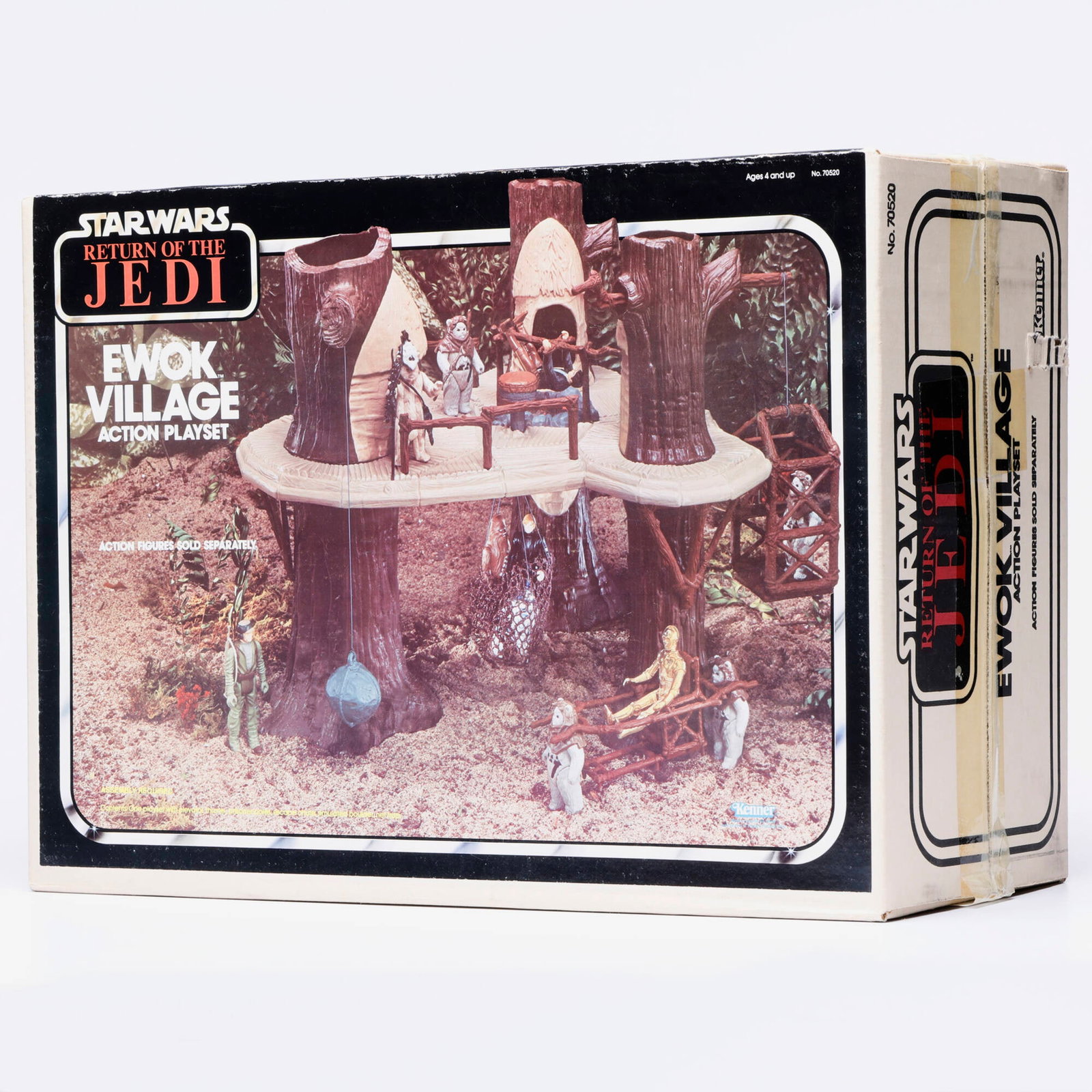 1983 Kenner Star Wars Return of the Jedi Ewok Village Action Playset Factory Sealed: 1983 Kenner Star Wars Return of the Jedi Ewok Village Action Playset Factory Sealed USA, 1983 14.5 h x 20.5 w x 8.25 d in (37 x 52 x 21 cm) Factory Sealed.Condition Notes: Factory Sealed. Wear to edge