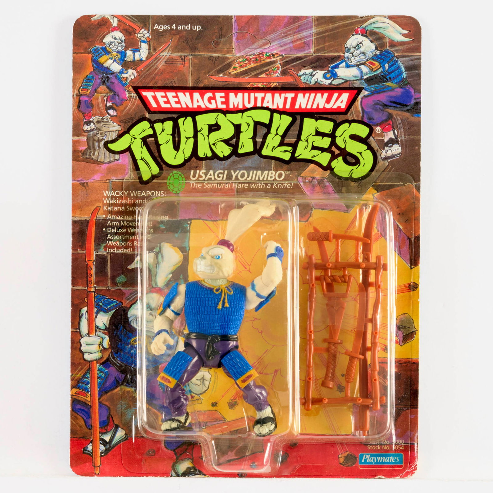 1989 Playmates Teenage Mutant Ninja Turtles Usagi Yojimbo Factory Sealed (1 of 2)