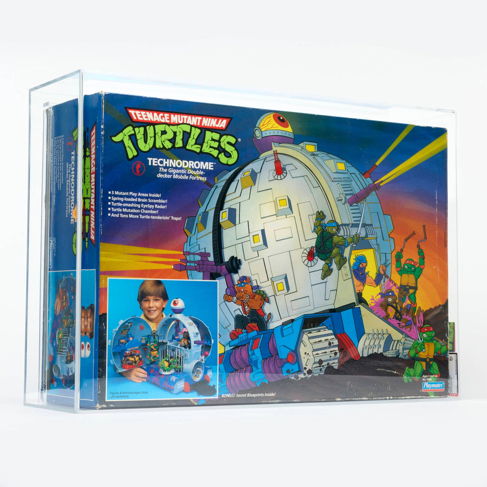 1990 Playmates Teenage Mutant Ninja Turtles Technodrome Series 3 Playset AFA 80: 1990 Playmates Teenage Mutant Ninja Turtles Technodrome Series 3 Playset AFA 80 USA, 1990 16.75 h x 24 w x 7 d in (43 x 61 x 18 cm) AFA#: 16151931 Population: 13 in 80, 3 higher Condition Notes: </