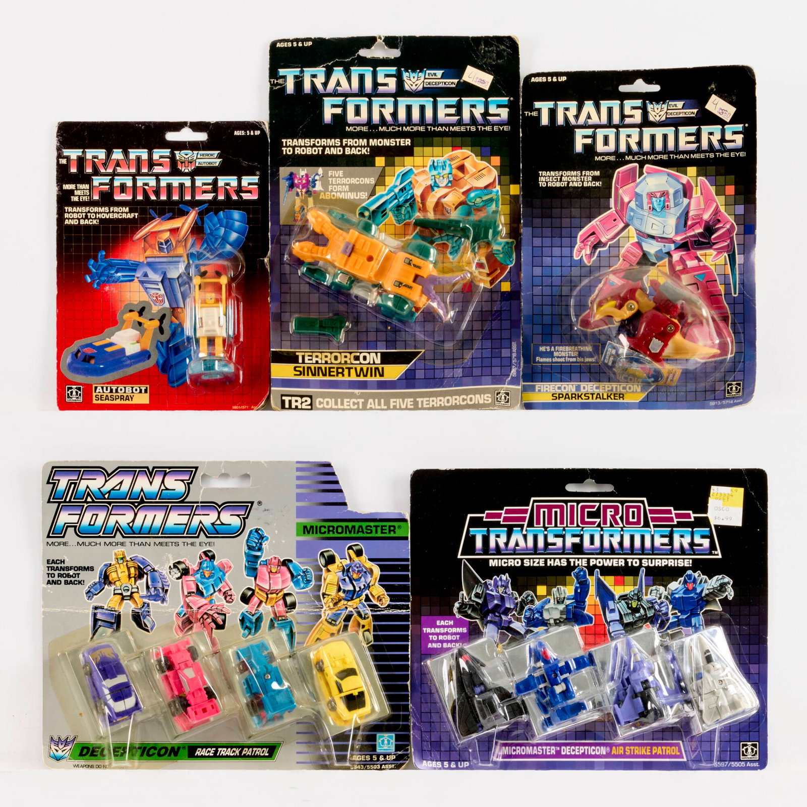 5PC 1985-1989 Hasbro Transformers Group Factory Sealed (1 of 2)