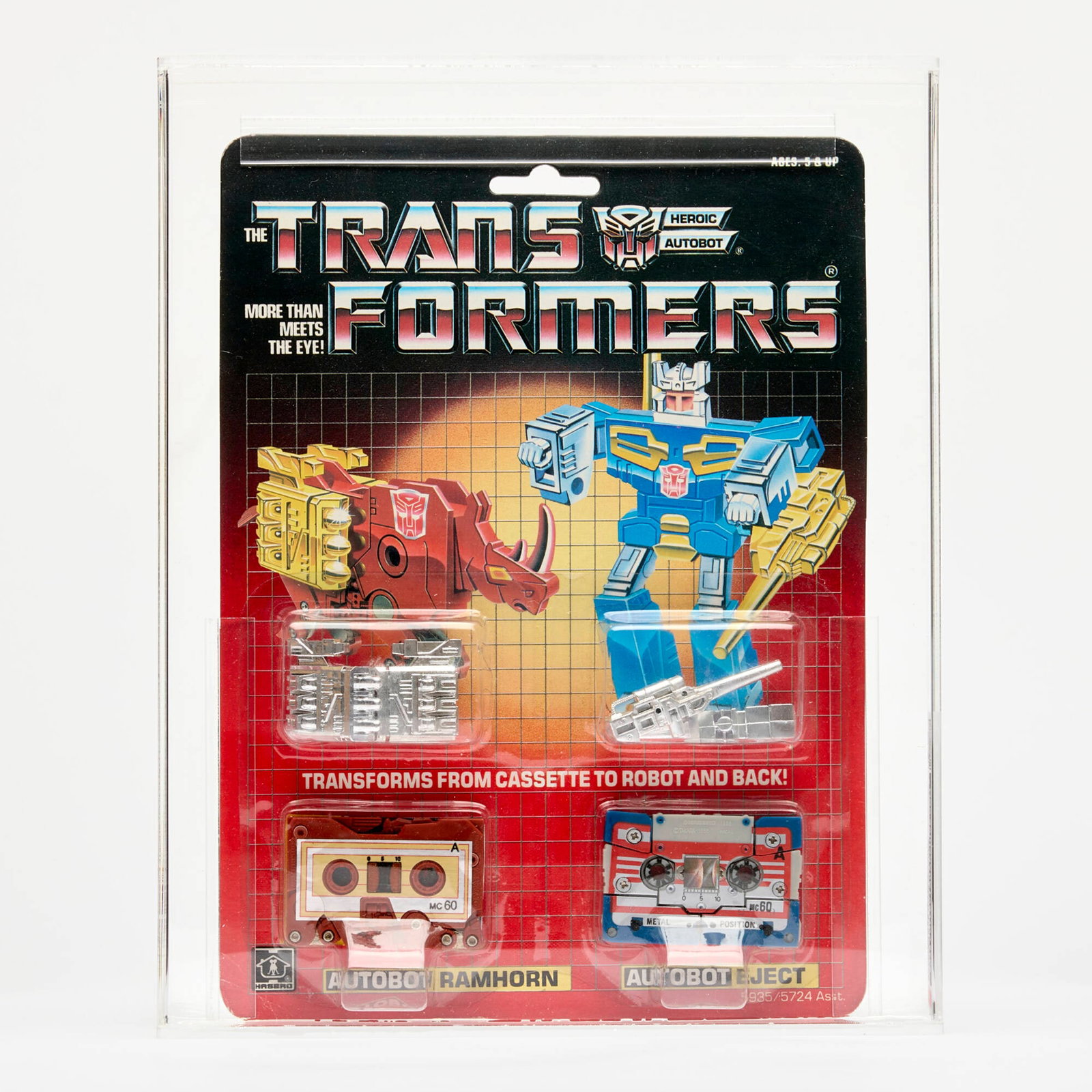 1986 Hasbro Canada Transformers Ramhorn Eject Series 3 Cassettes Silver Accessories CAS 75 (1 of 4)