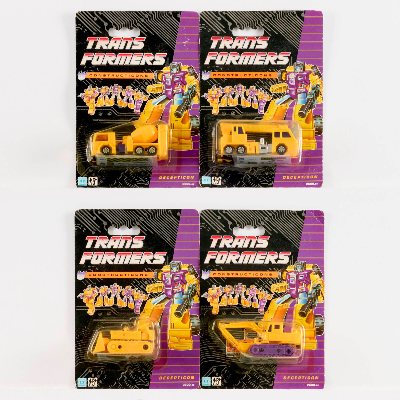 4PC 1991 Hasbro U.K. Transformers G2 Constructicons Group Factory Sealed (1 of 2)