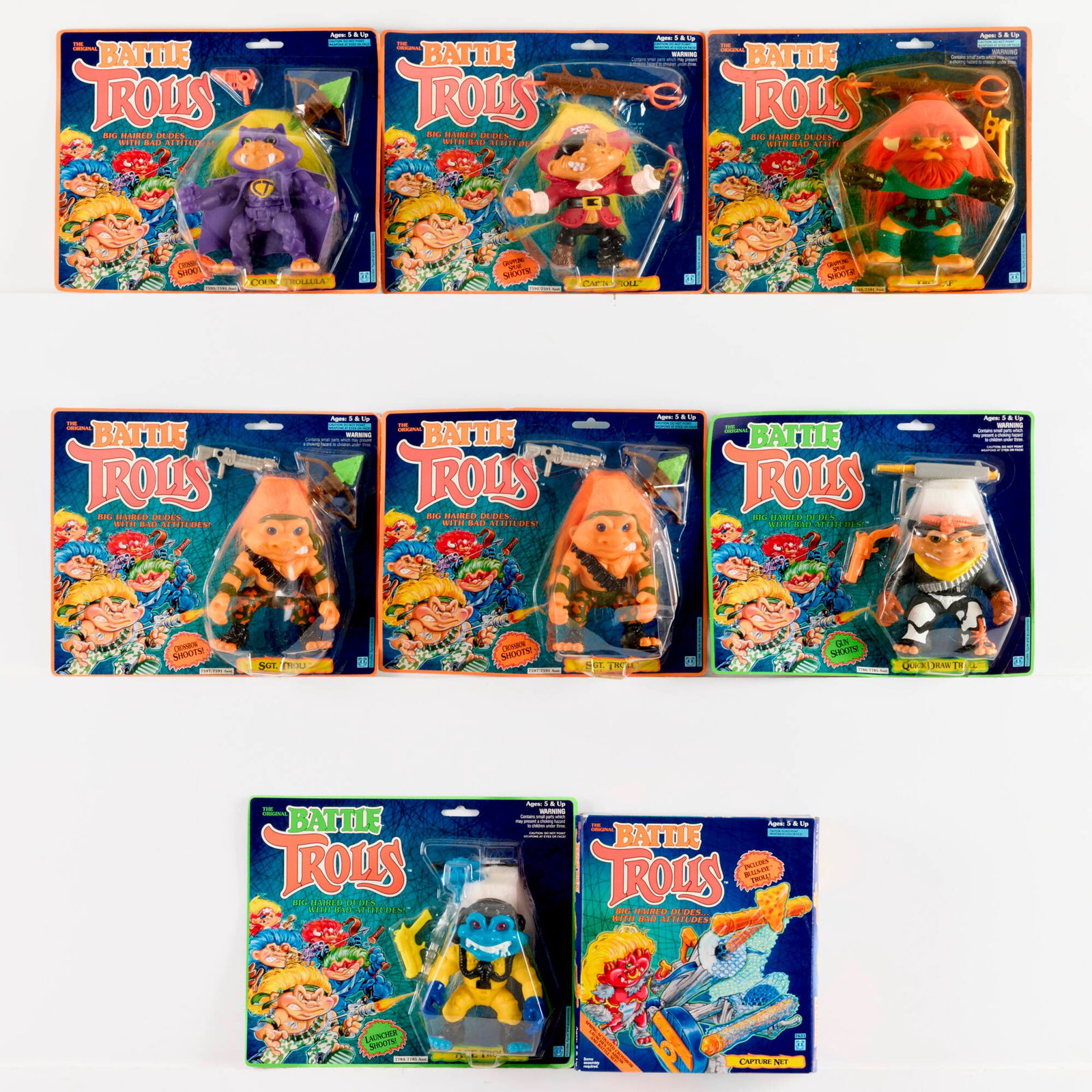 8PC 1992-1993 Hasbro Battle Trolls Group Factory Sealed (1 of 2)