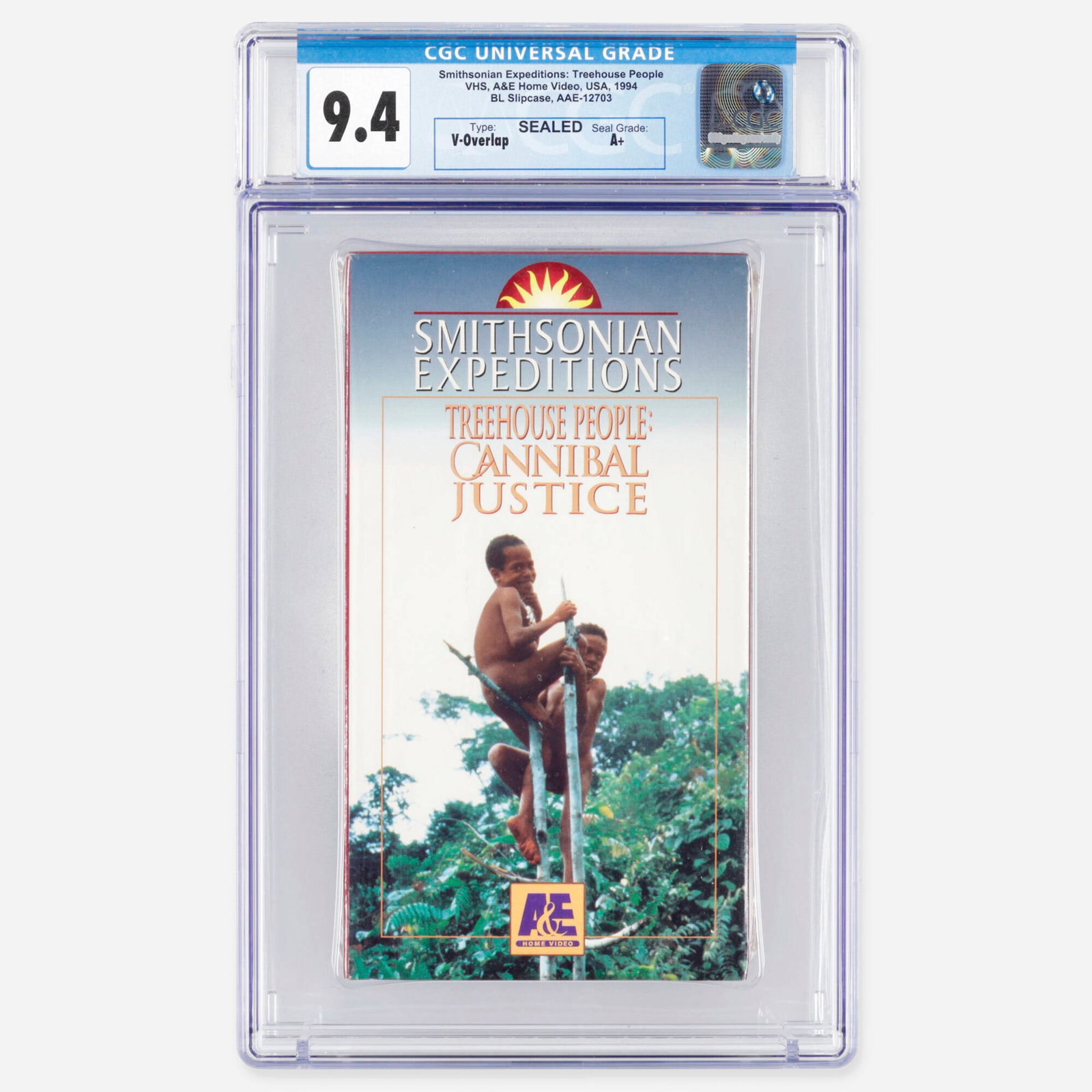 Smithsonian Expeditions: Treehouse People - Cannibal Justice A&E Home Video VHS CGC 9.4 Sealed A+ (1 of 2)