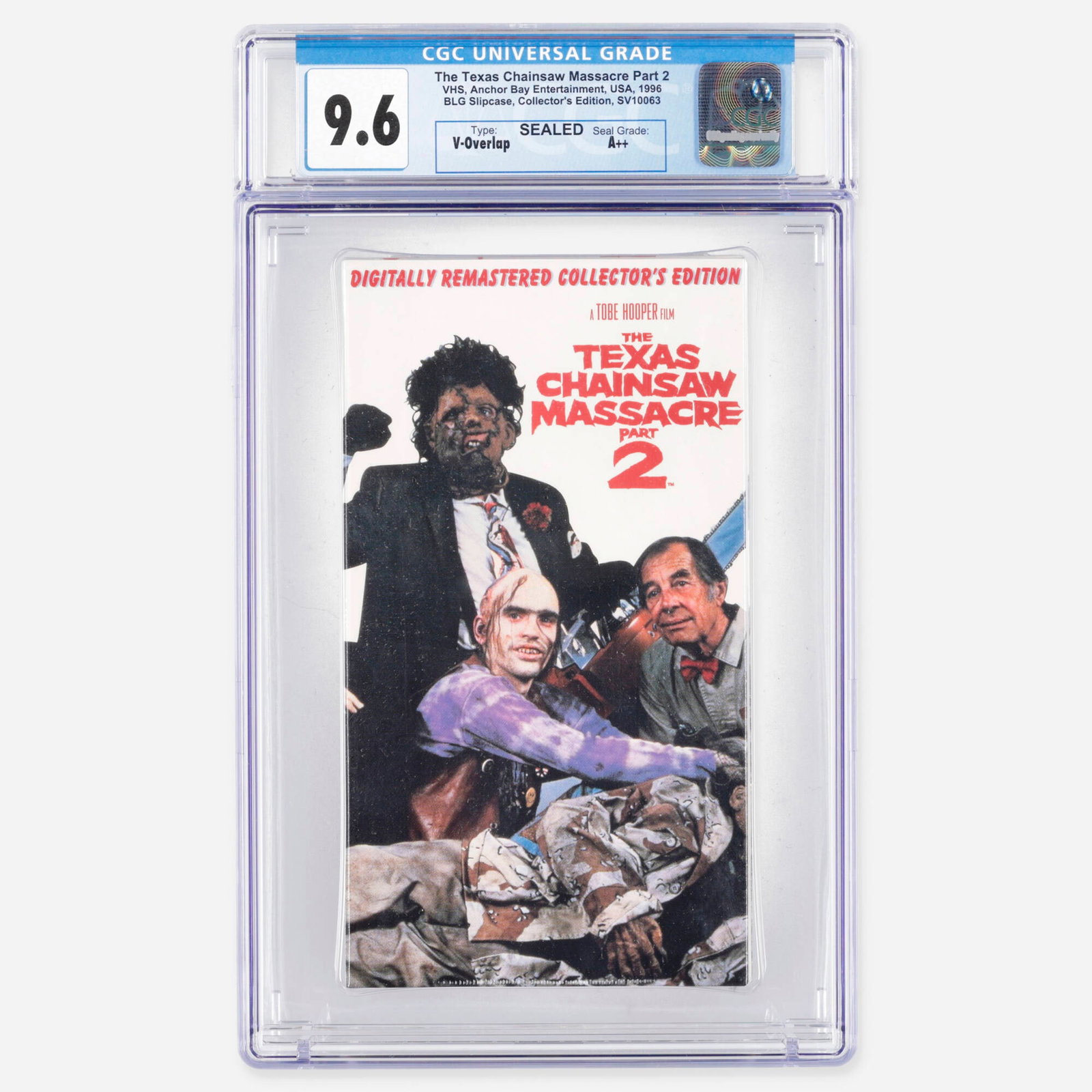 The Texas Chainsaw Massacre Part 2 Collector's Ed Anchor Bay Entertainment VHS CGC 9.6 Sealed A++ (1 of 2)