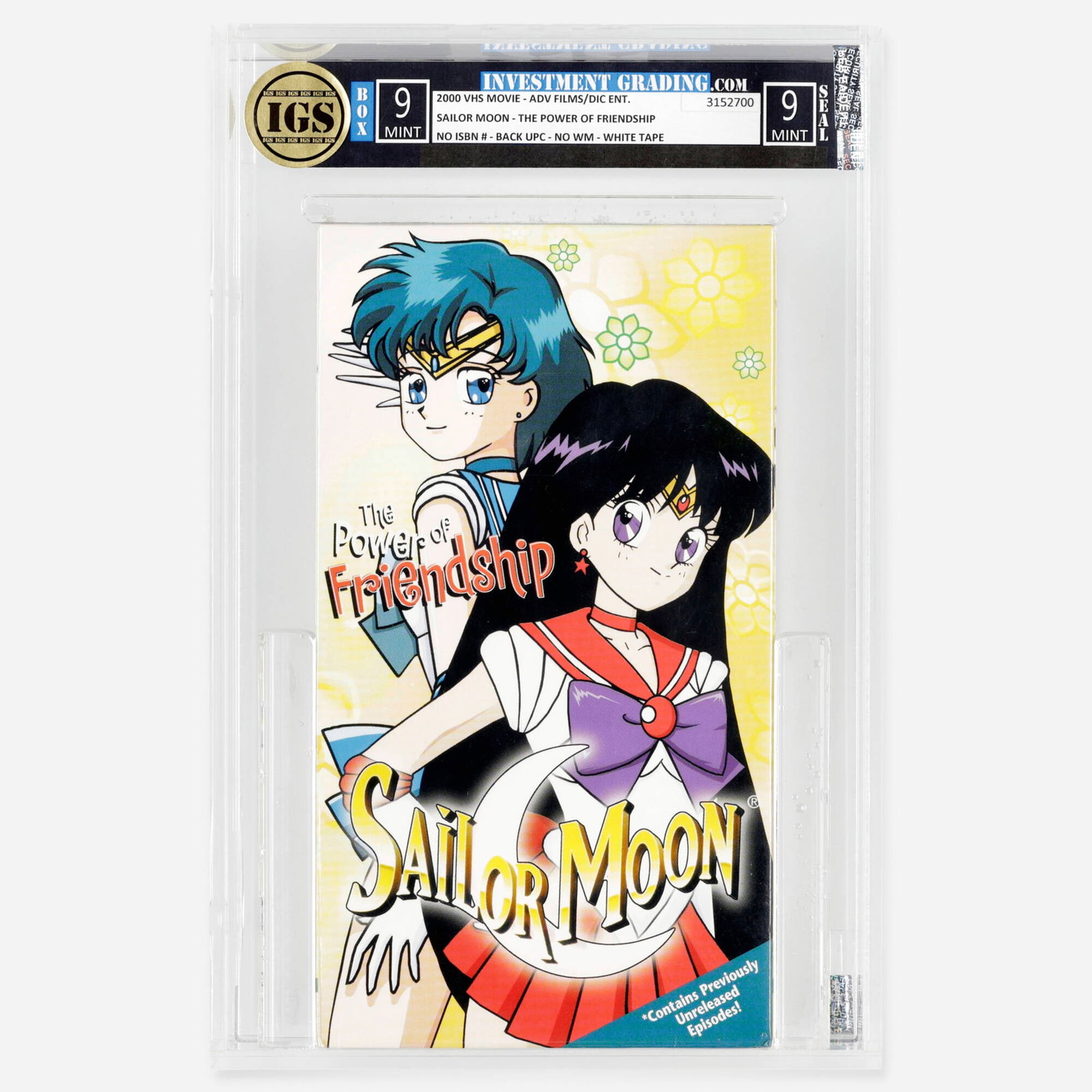 2000 Sailor Moon: The Power of Friendship (2000) ADV Films/DIC Entertainment VHS IGS 9/9 (1 of 2)