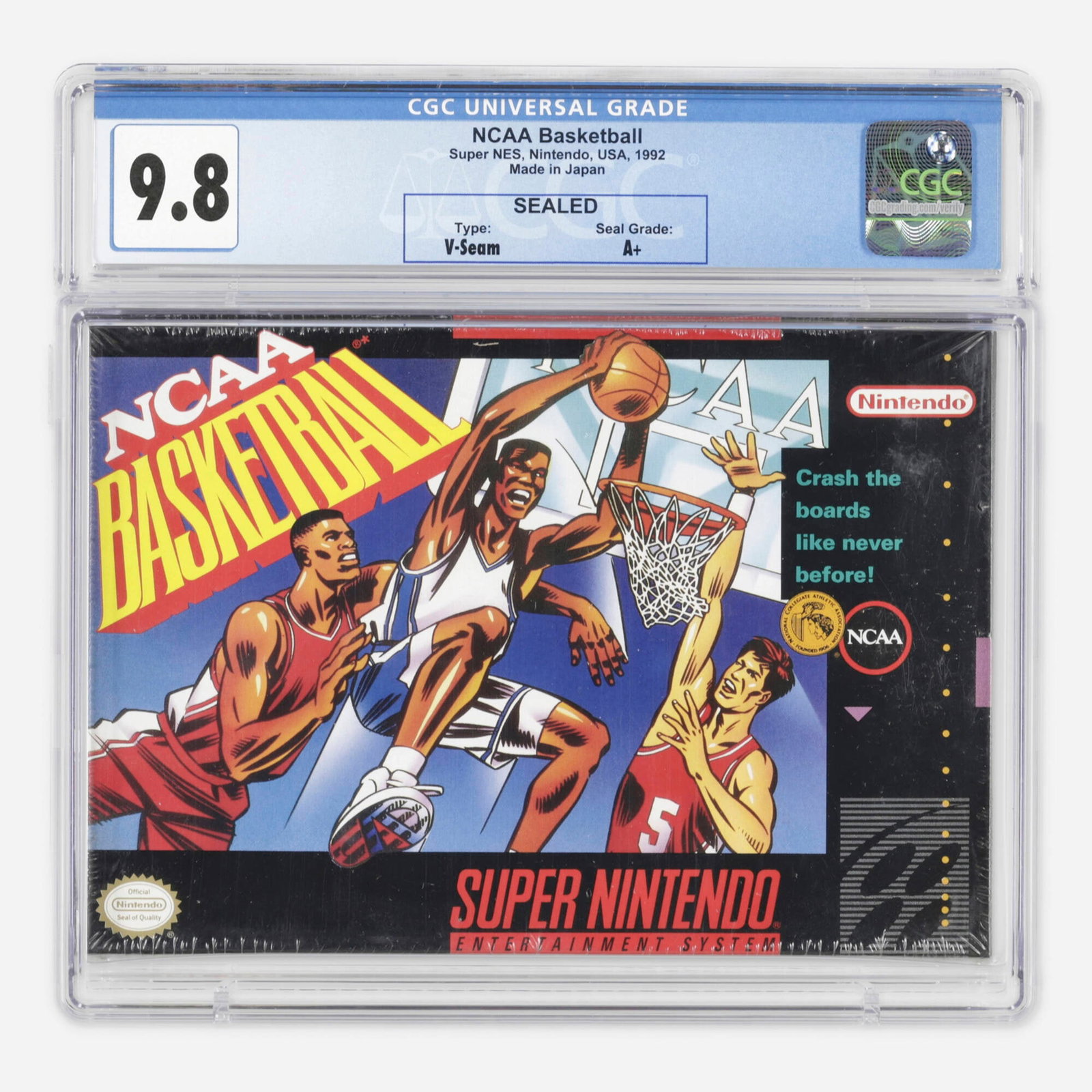 1992 Nintendo SNES NCAA Basketball CGC 9.8 Sealed A+ (1 of 2)