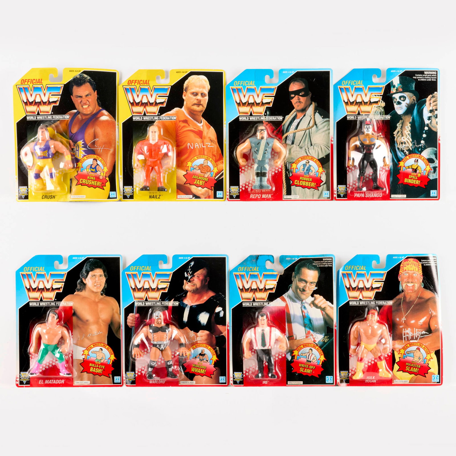 8PC 1992 Hasbro WWF Series 5, 6 and 7 Group Factory Sealed (1 of 2)