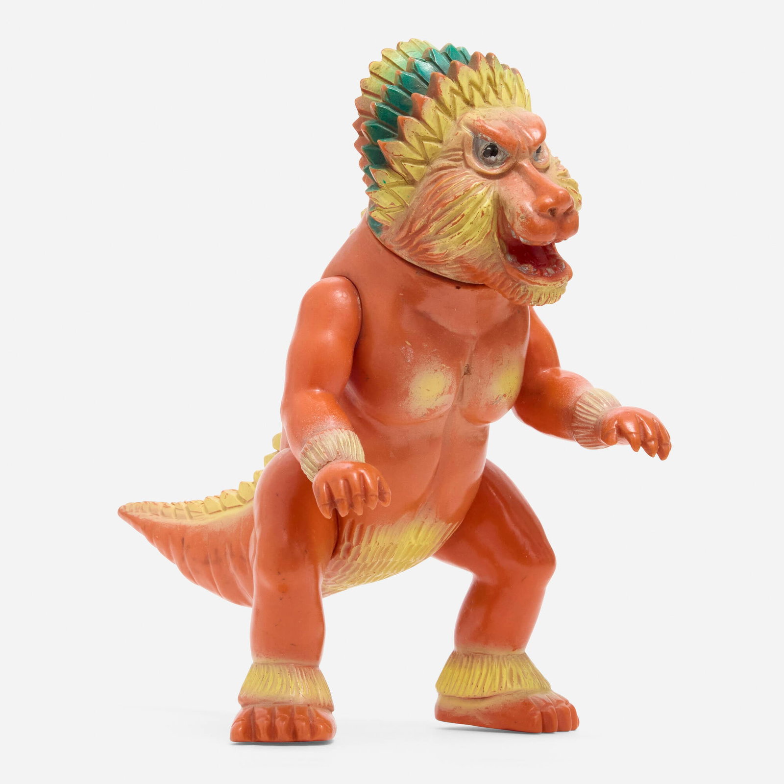 Bullmark Ultraman Geronimon Standard Vinyl: Bullmark Ultraman Geronimon Standard Vinyl Bullmark Japan, c. 1970 8.5 h x 4.5 w x 6.25 d in (22 x 11 x 16 cm) Condition notes: Overall very good condition with minimal scattered paint rubs. This work