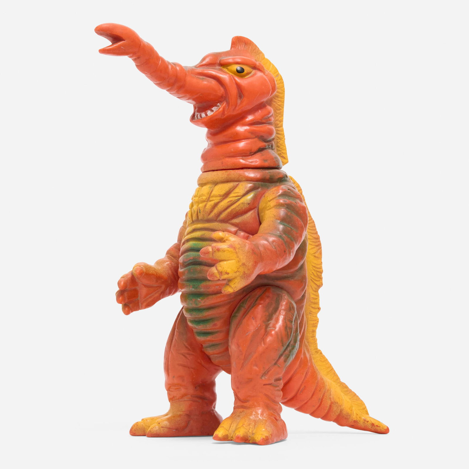 Bullmark Ultraman Sartan Standard Vinyl: Bullmark Ultraman Sartan Standard Vinyl Bullmark Japan, c. 1970 8.625 h x 4 w x 9 d in (22 x 10 x 23 cm) Condition notes: Overall good condition with scattered paint rubs and writing on both feet. Thi