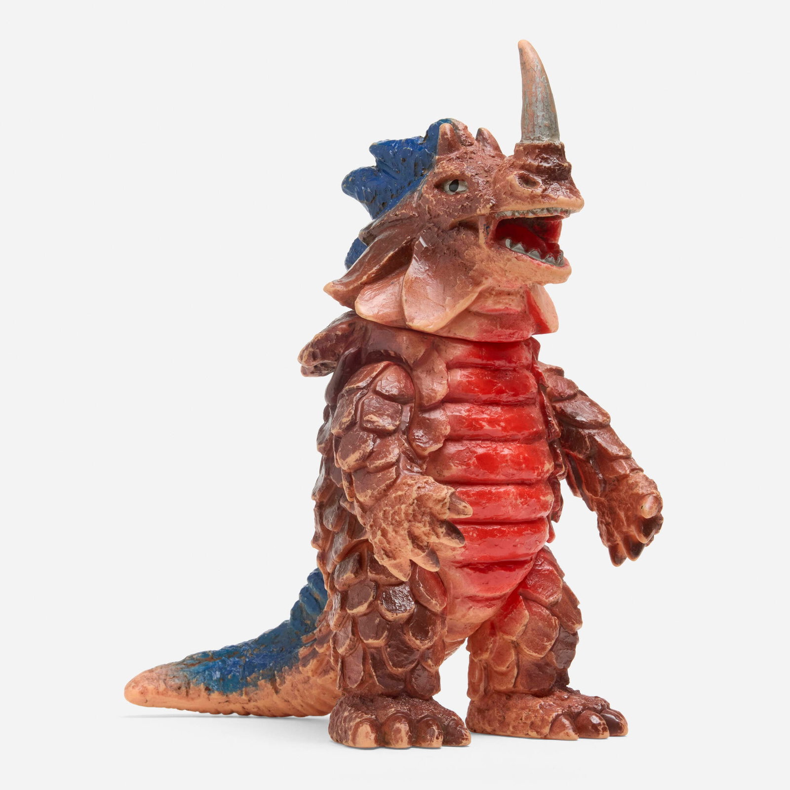 Bullmark Return of Ultraman Seagorath Standard Vinyl: Bullmark Return of Ultraman Seagorath Standard Vinyl Bullmark Japan, c. 1970 7.875 h x 4.25 w x 6 d in (20 x 11 x 15 cm) Condition notes: Overall good condition with scattered paint rubs. This work wi