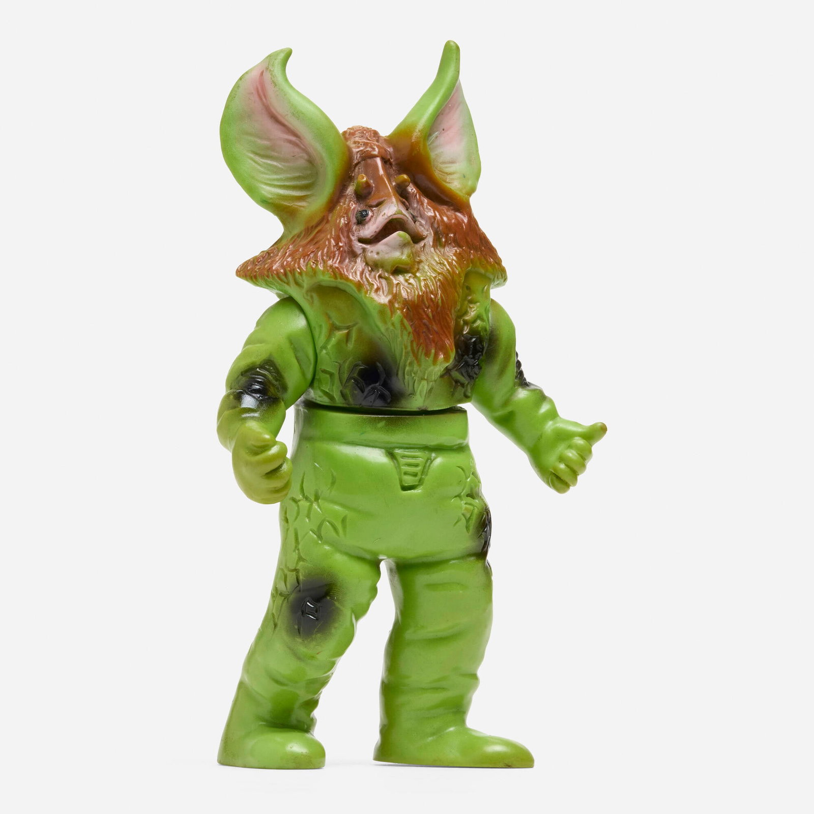 Bullmark Ultraman Alien Icarus Standard Vinyl: Bullmark Ultraman Alien Icarus Standard Vinyl Bullmark Japan, c. 1970 9.25 h x 5 w x 3 d in (23 x 13 x 8 cm) Condition notes: Overall good condition with minimal scattered paint rubs and writing on fo