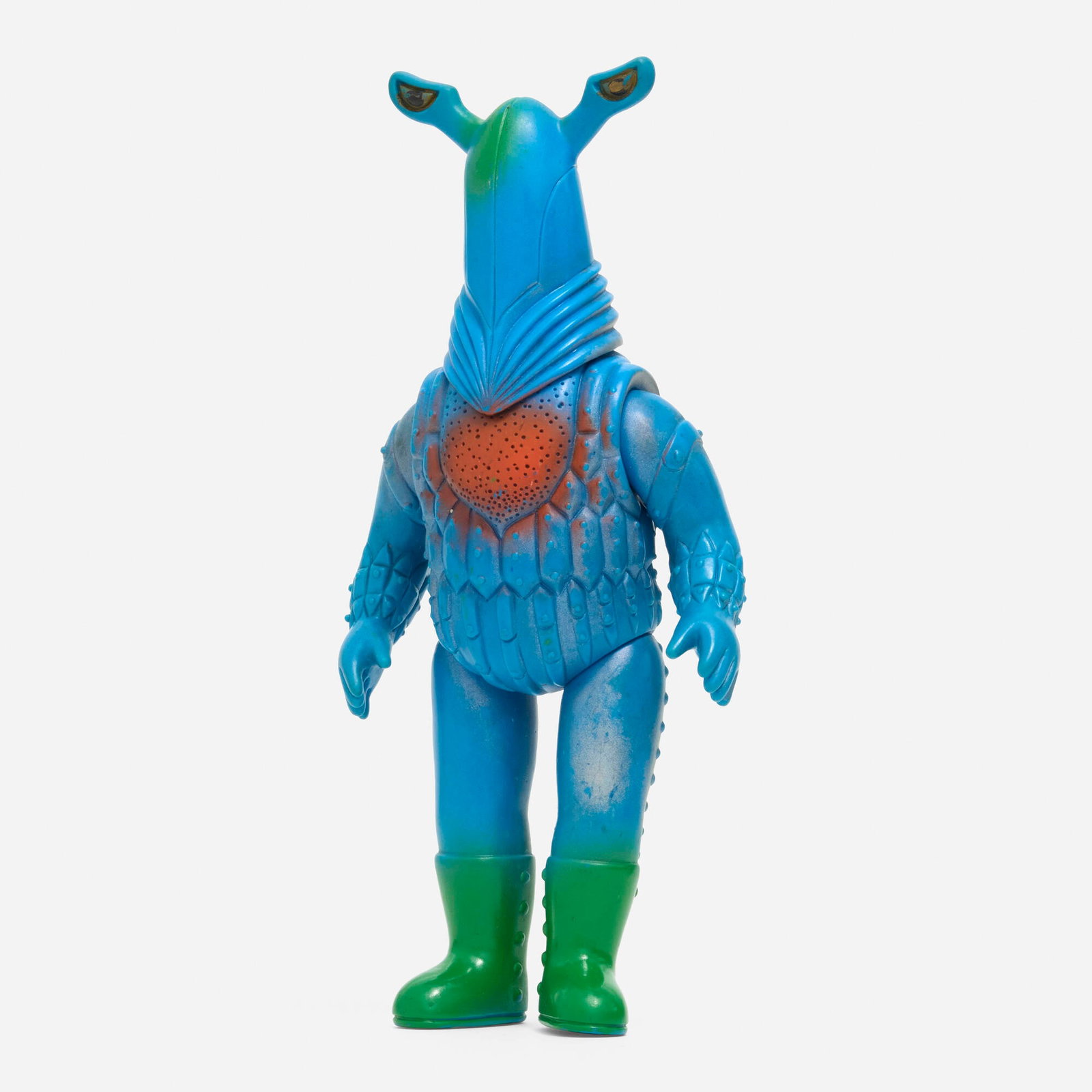 Bullmark Ultraseven Alien Pegassa Standard Vinyl: Bullmark Ultraseven Alien Pegassa Standard Vinyl Bullmark Japan, c. 1970 9.375 h x 4.5 w x 2.5 d in (24 x 11 x 6 cm) Condition notes: Overall very good condition with minimal scattered paint rubs. Thi