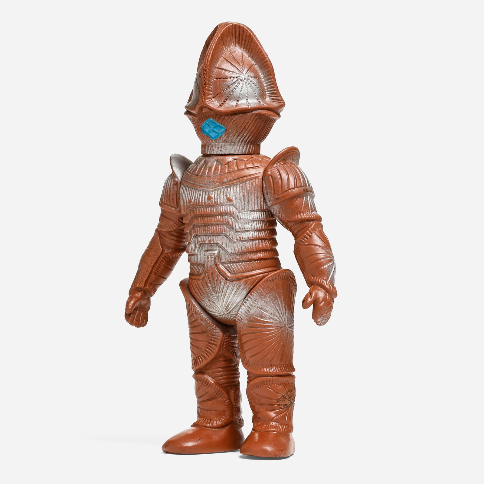 Bullmark Ultraseven Alien Borg Standard Vinyl: Bullmark Ultraseven Alien Borg Standard Vinyl Bullmark Japan, c. 1970 9.375 h x 5 w x 2.25 d in (24 x 13 x 6 cm) Condition notes: Overall very good condition with minimal scattered paint rubs. This wo