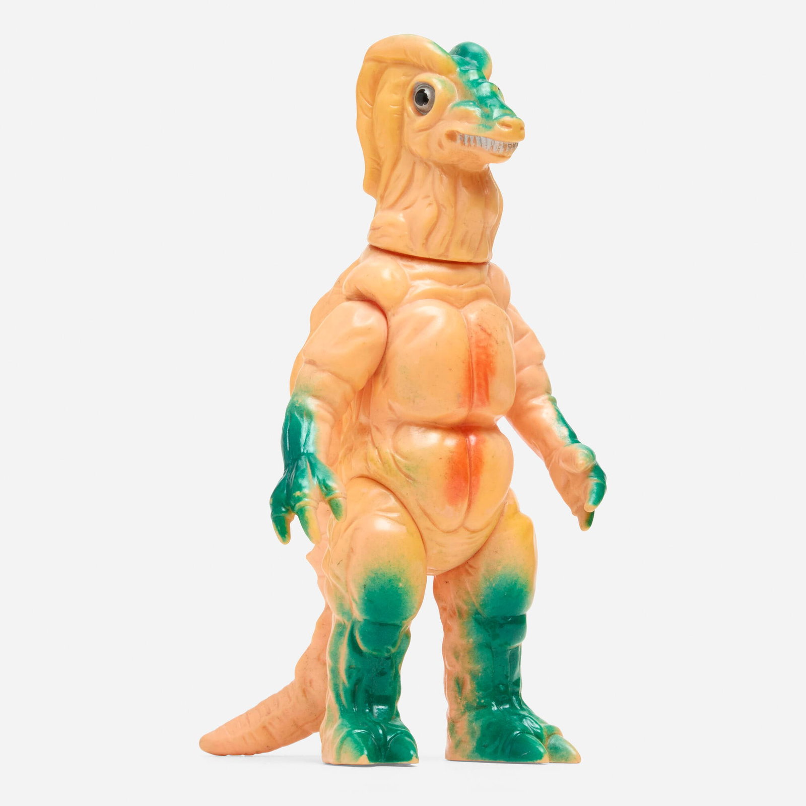 Bullmark Ultraman Leo Vekira Standard vinyl: Bullmark Ultraman Leo Vekira Standard vinyl Bullmark Japan, c. 1970 7.563 h x 4 w x 3.5 d in (19 x 10 x 9 cm) Condition notes: Overall very good condition with minimal scattered paint rubs. This work
