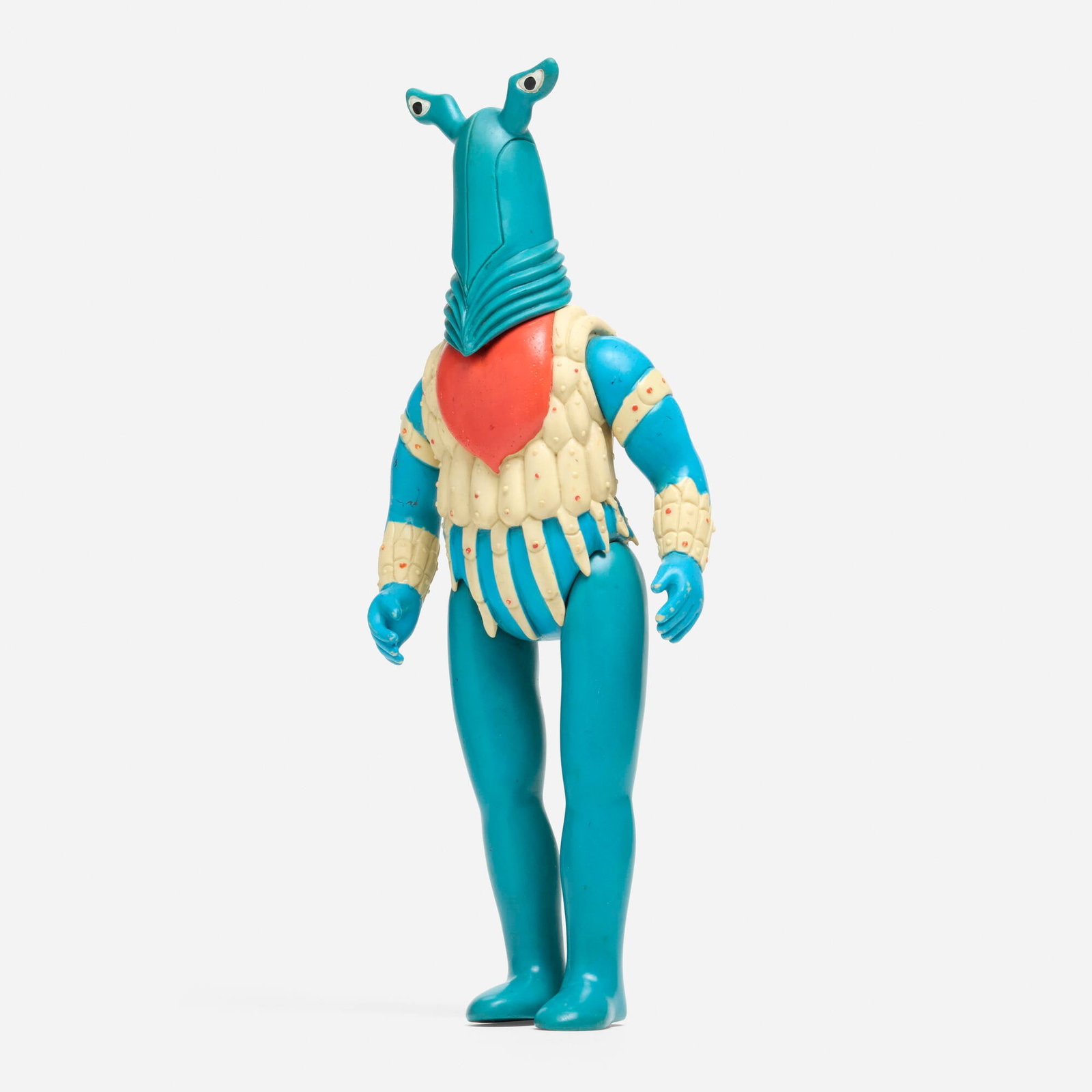 Bullmark Ultraman Alien Pegassa Giant Vinyl: Bullmark Ultraman Alien Pegassa Giant Vinyl Bullmark Japan, c. 1970 14.063 h x 5.5 w x 2.625 d in (36 x 14 x 7 cm) Condition notes: Overall very good condition with minimal scattered paint rubs. This