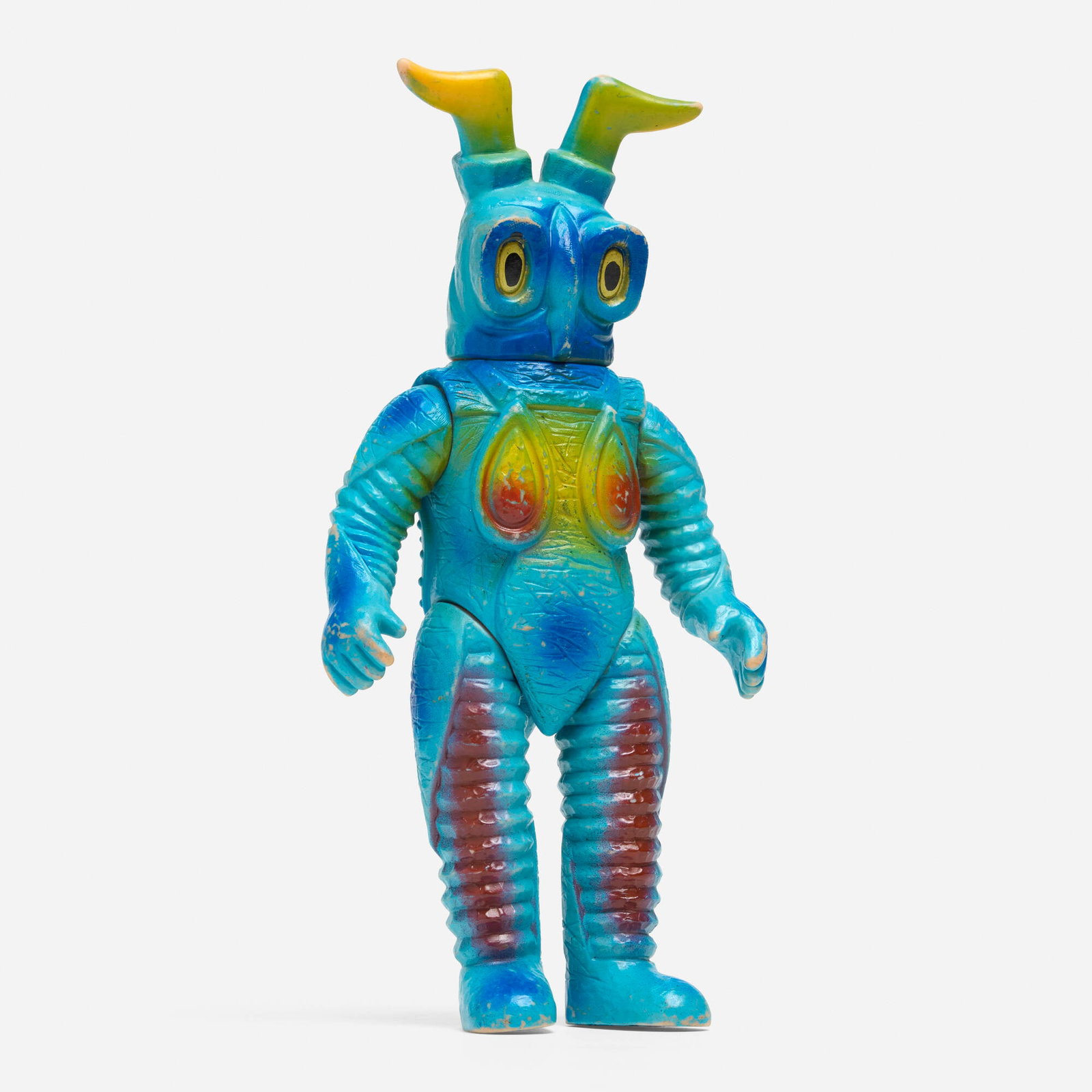 Bullmark Ultraman Zetton Flesh Standard Vinyl: Bullmark Ultraman Zetton Flesh Standard Vinyl Bullmark Japan, c. 1970 6.5 h x 4.5 w x 2.25 d in (17 x 11 x 6 cm) Condition notes: Overall very good condition with minimal scattered paint rubs. This wo
