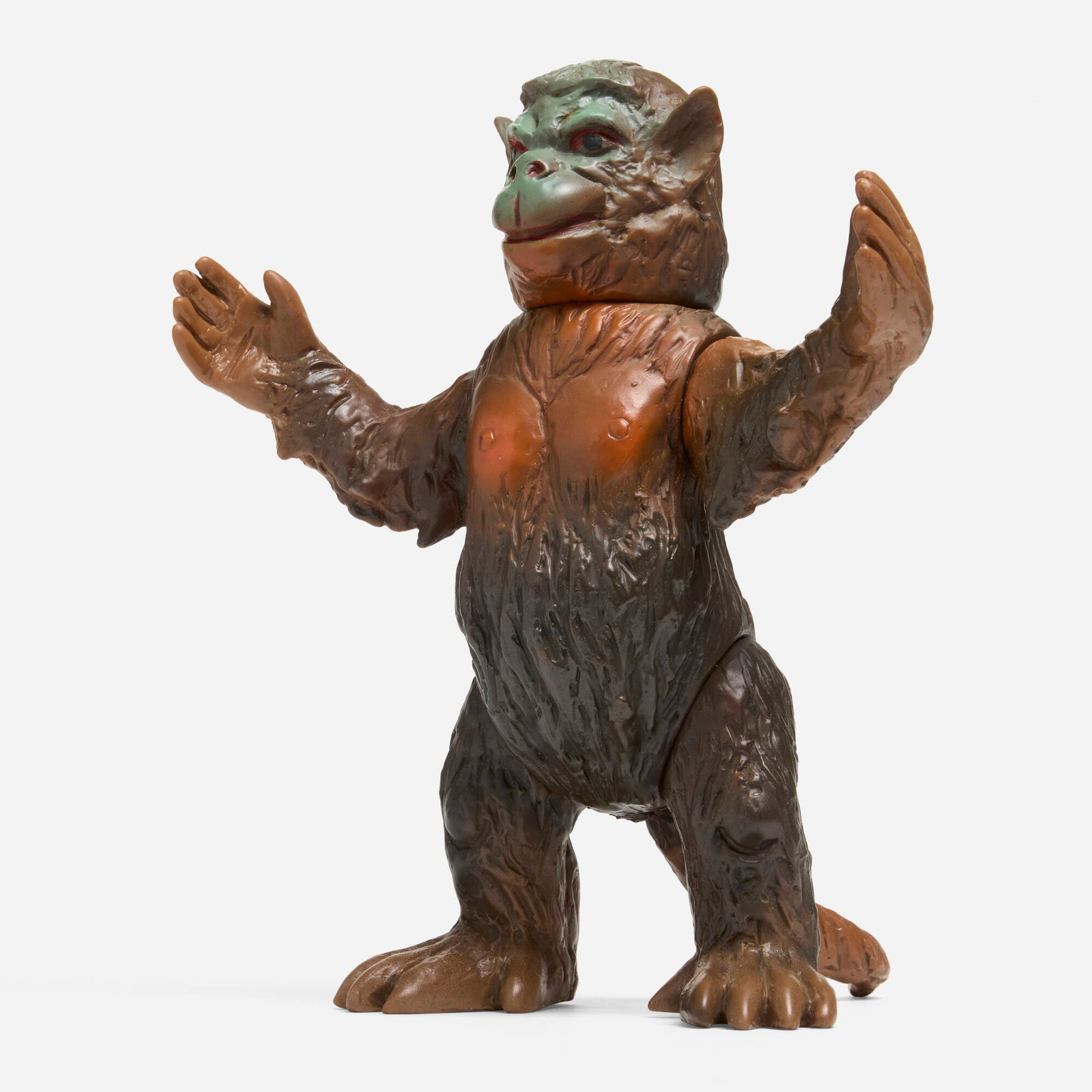 Yonezawa Space Primitive Man Standard Vinyl: Yonezawa Space Primitive Man Standard Vinyl Yonezawa Japan, c. 1970 9 h x 7.625 w x 5.5 d in (23 x 19 x 14 cm) Condition notes: Overall very good condition with minimal scattered paint rubs. This work