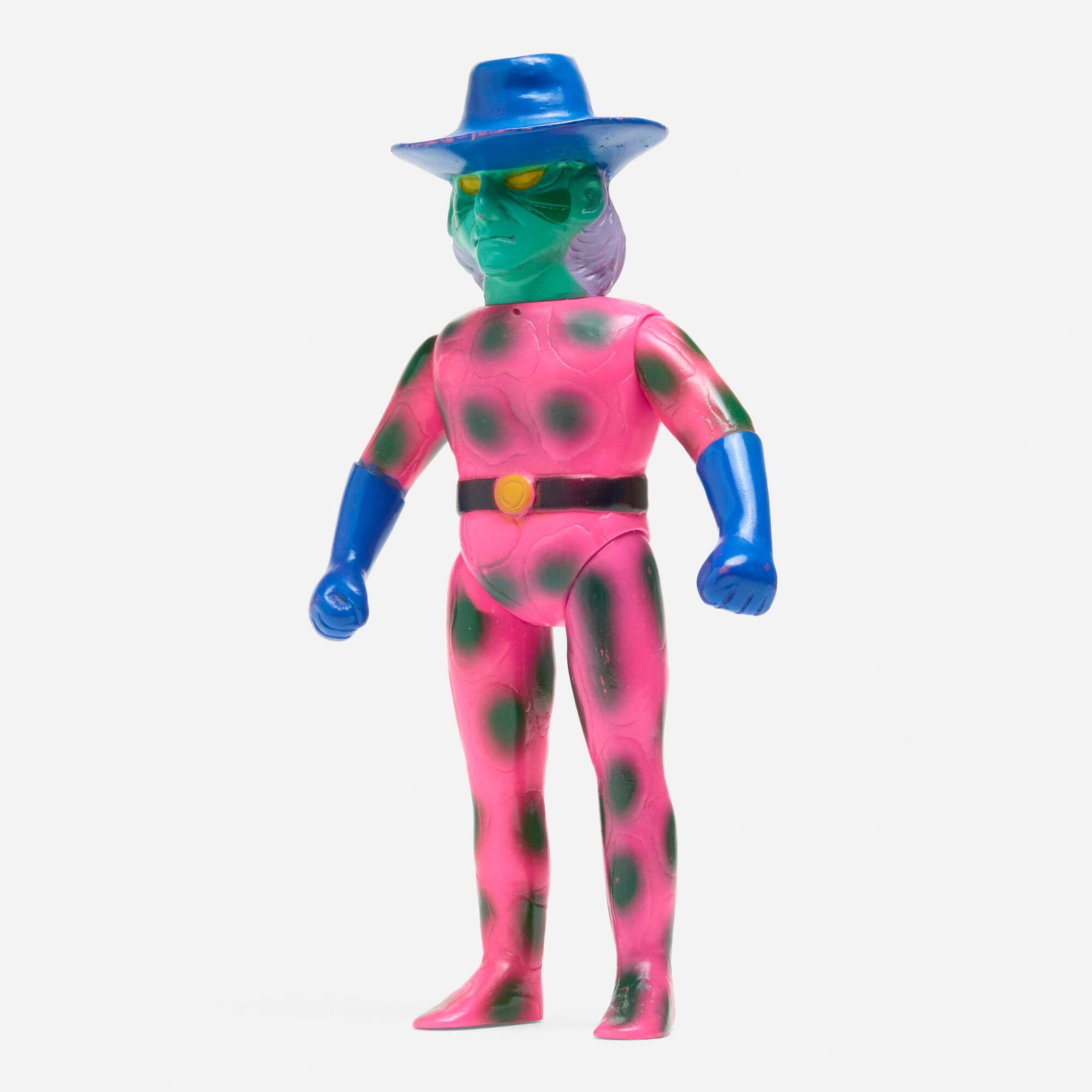 Bandai Gekko Kamen Taman Door Standard Vinyl: Bandai Gekko Kamen Taman Door Standard Vinyl Bandai Japan, c. 1970 6.625 h x 5.375 w x 2.875 d in (17 x 14 x 7 cm) Condition notes: Overall very good condition with minimal scattered paint rubs. This